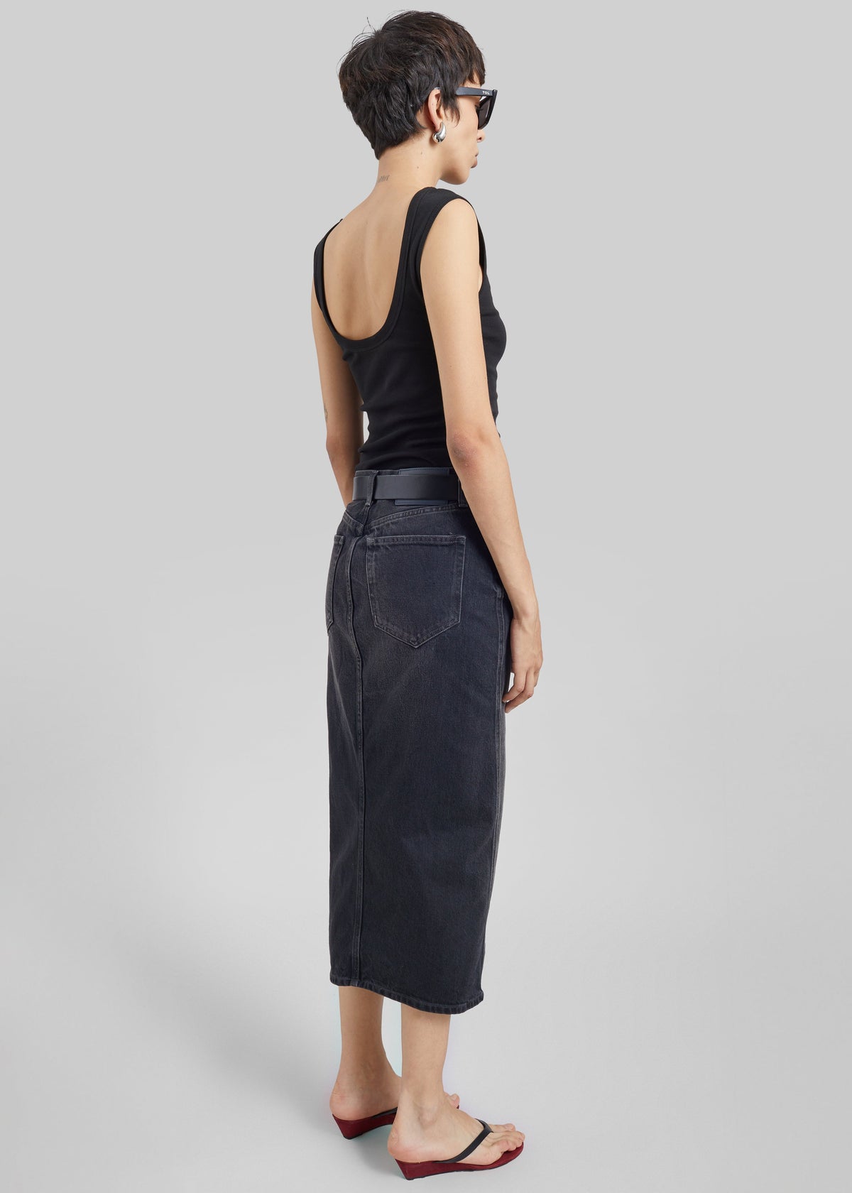 Haikure Mira Denim Skirt - Vintage Black - 6