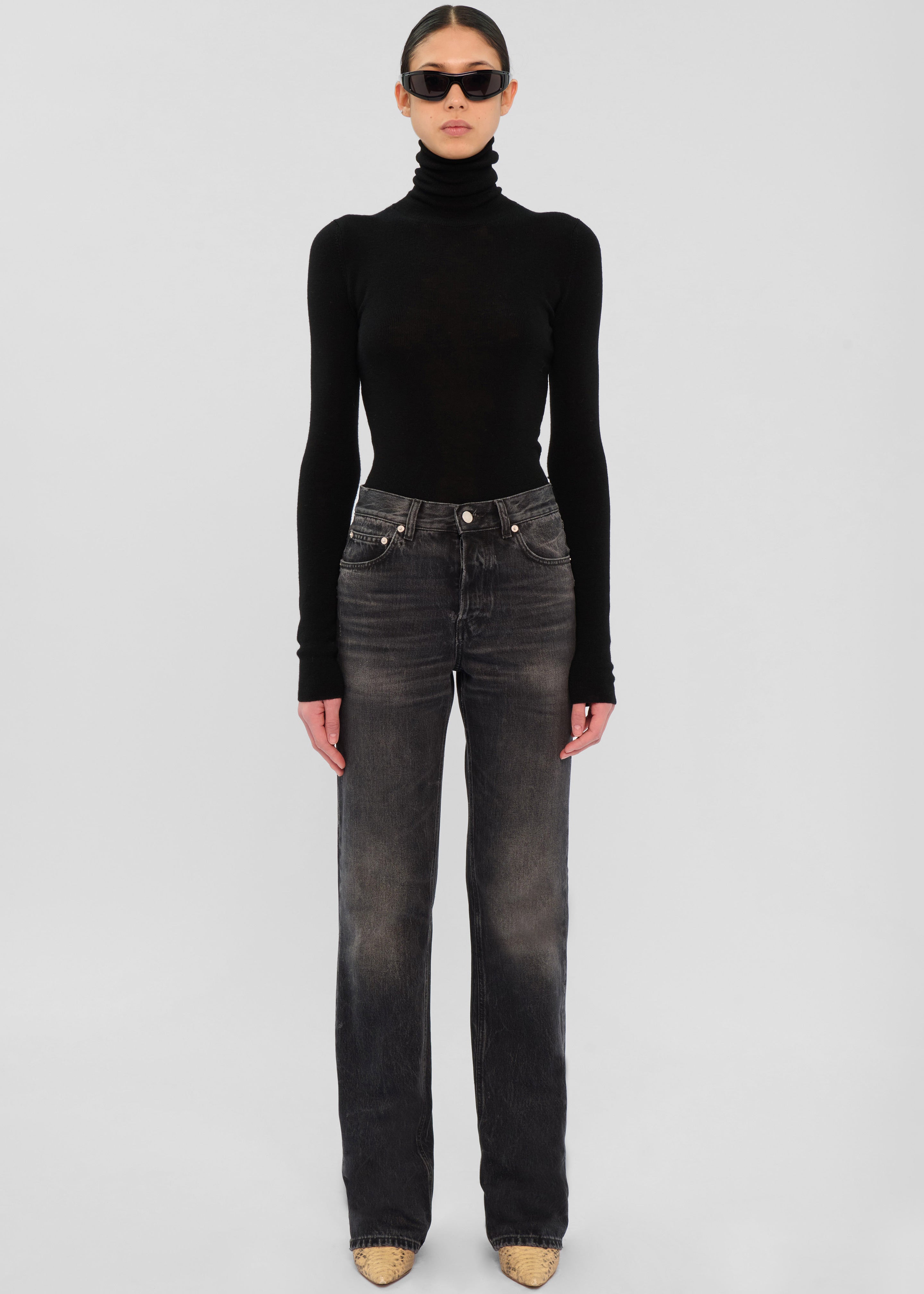 Haikure Star Jeans - Authentic Black Wash - 7