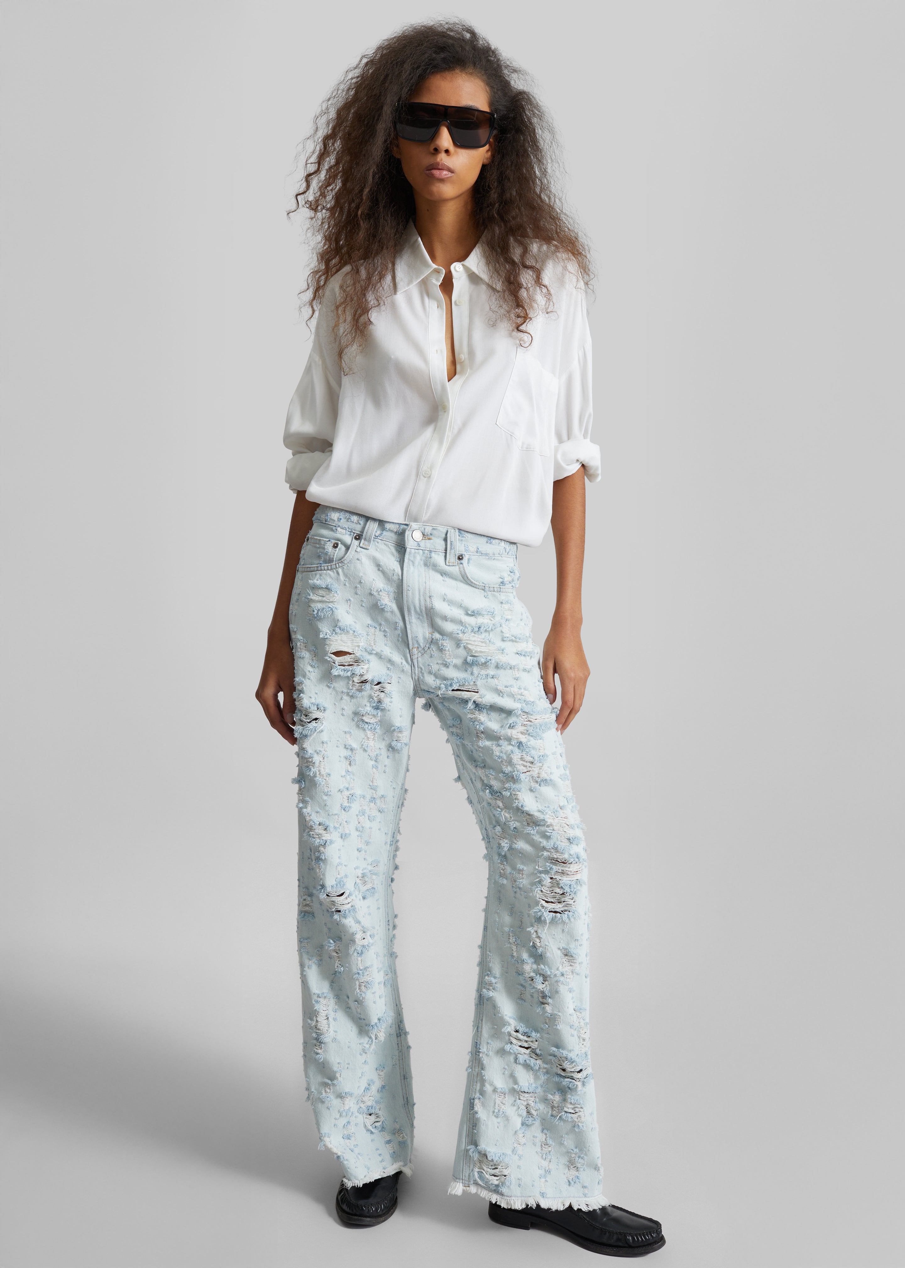 Haikure Winny Jeans - Light Blue Destroy – The Frankie Shop Europe