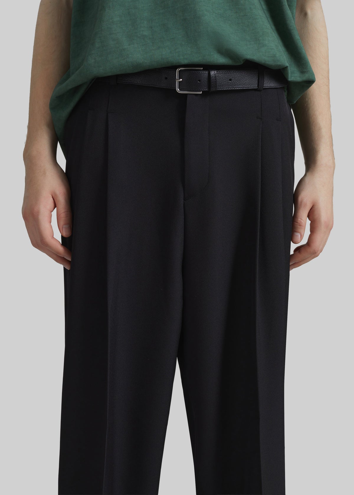 Halbert Pleated Trousers - Black - 3