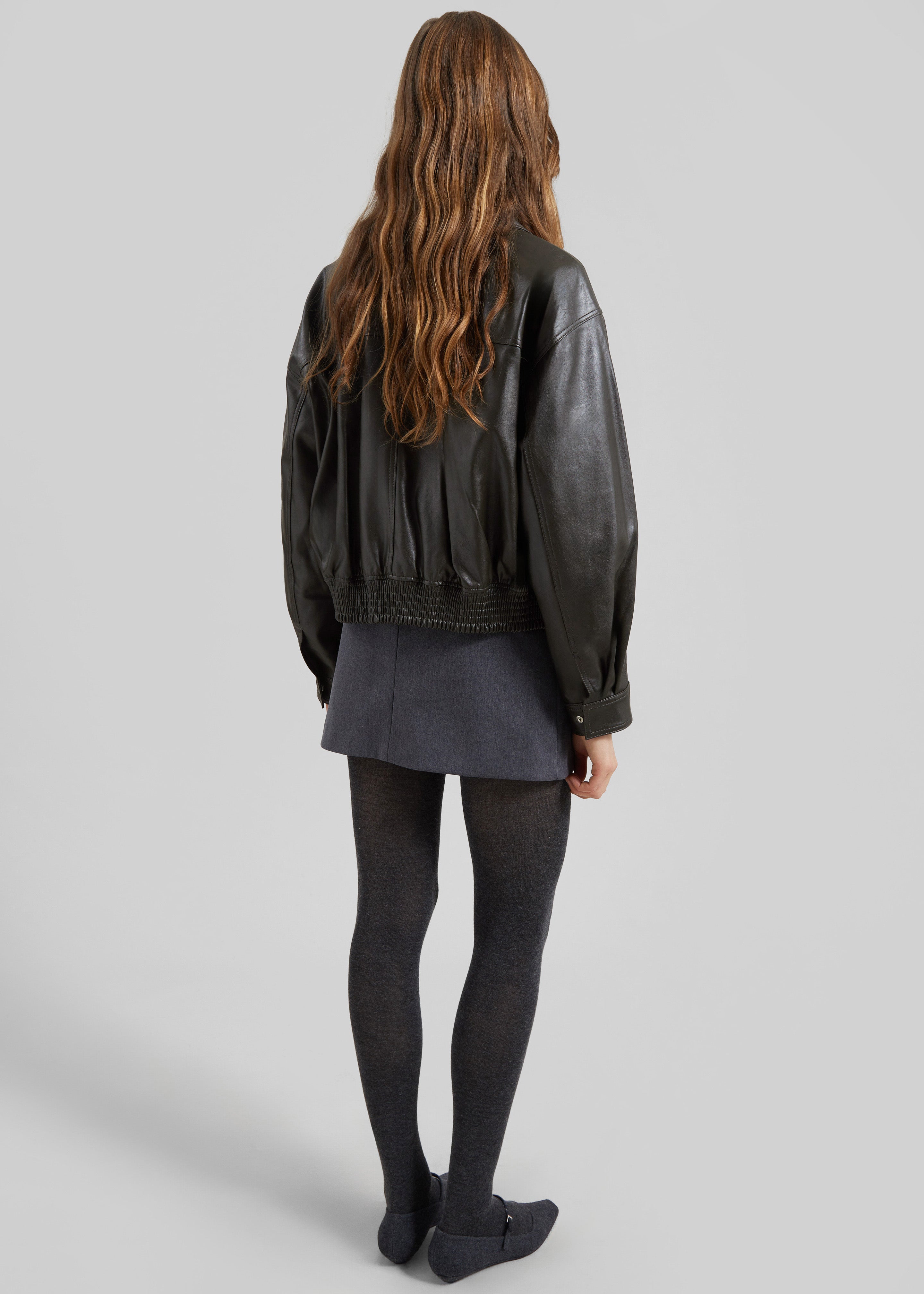 Halmstad Faux Leather Jacket - Charcoal - 9