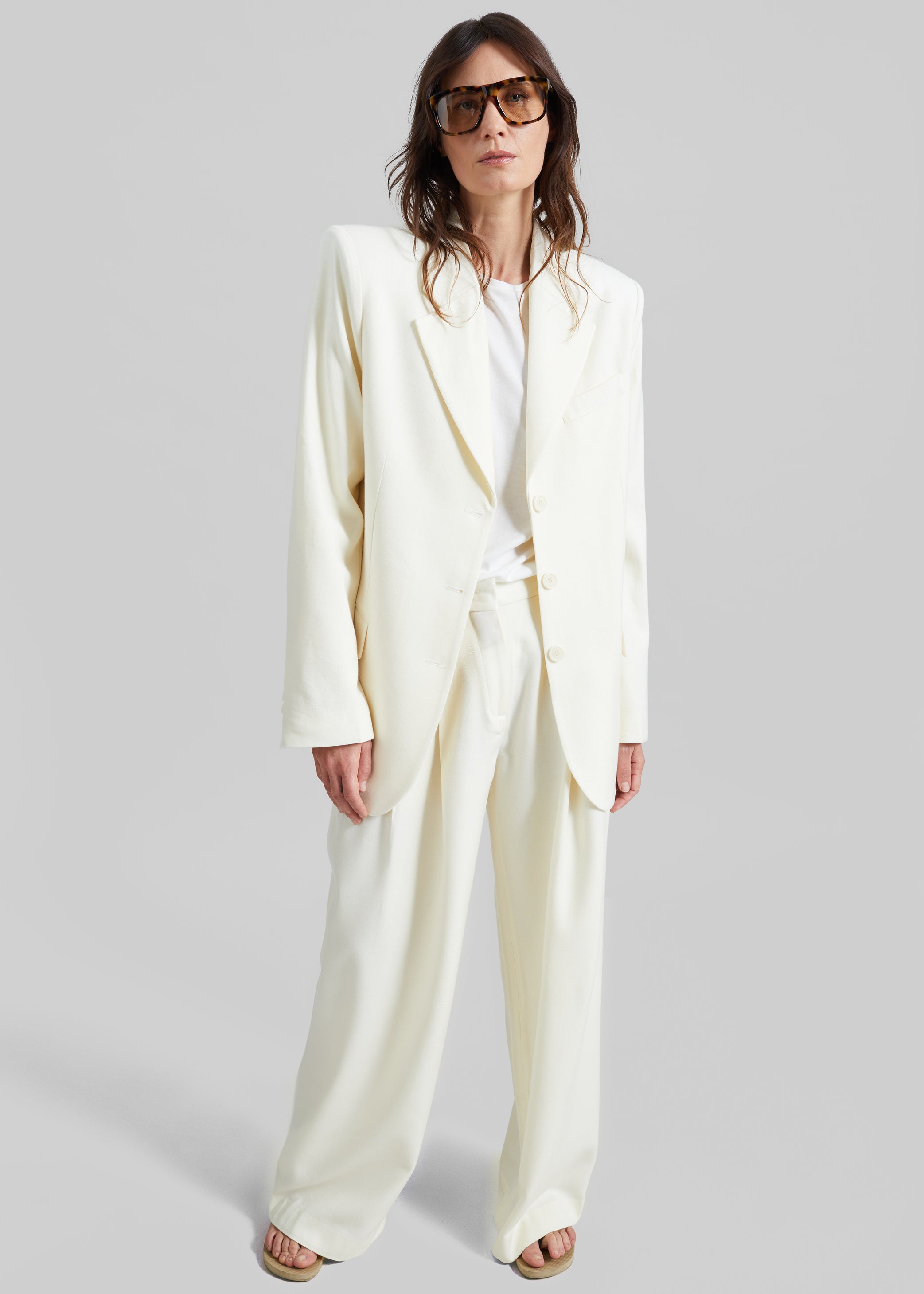 Shop the look image for Halser Pintuck Trousers - Ivory