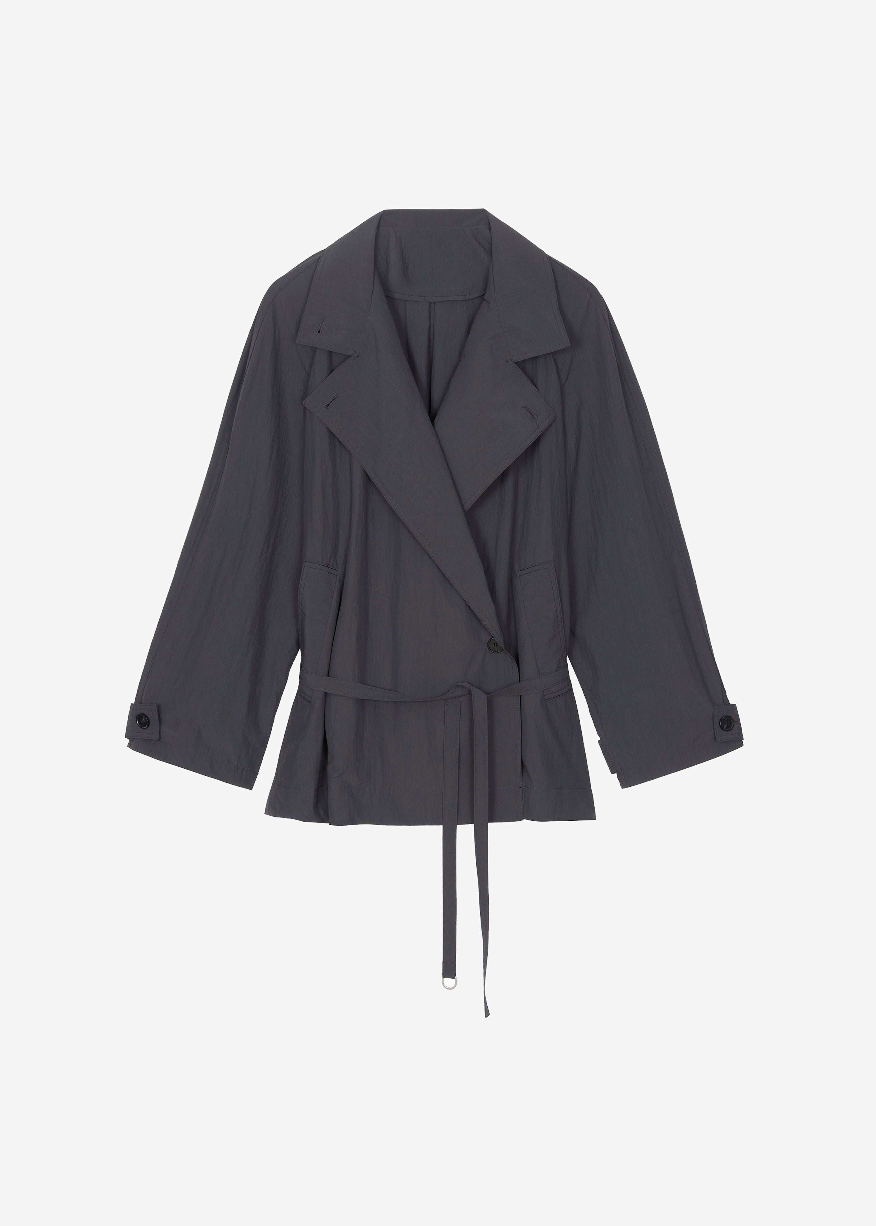 Halver Light Trench Jacket - Charcoal - 7
