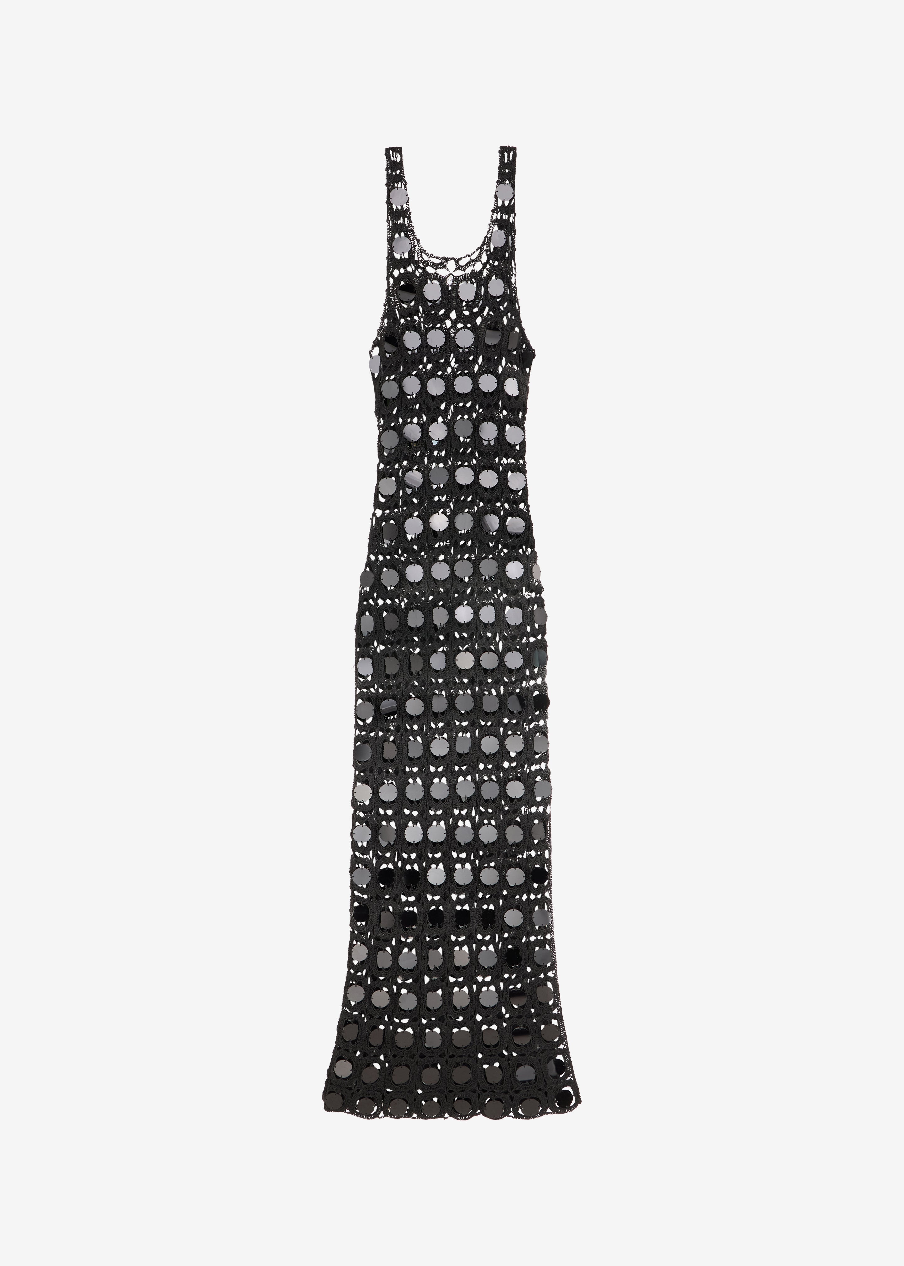 Hamina Mirror Crochet Dress - Black - 8