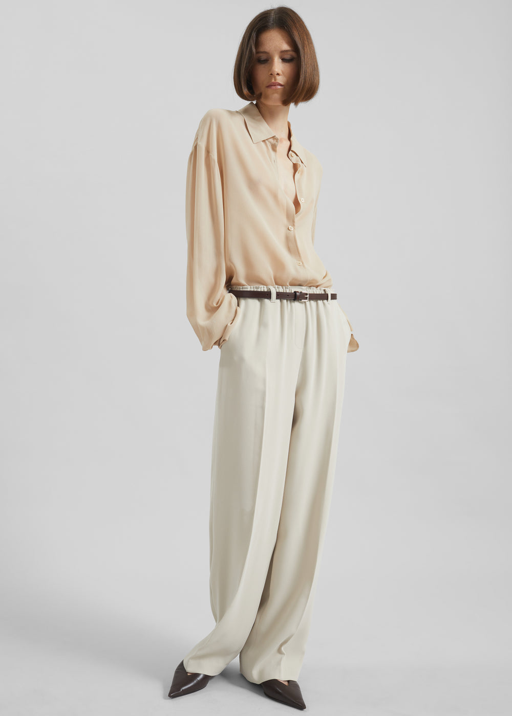 Hamnoy Straight Pants - Light Beige