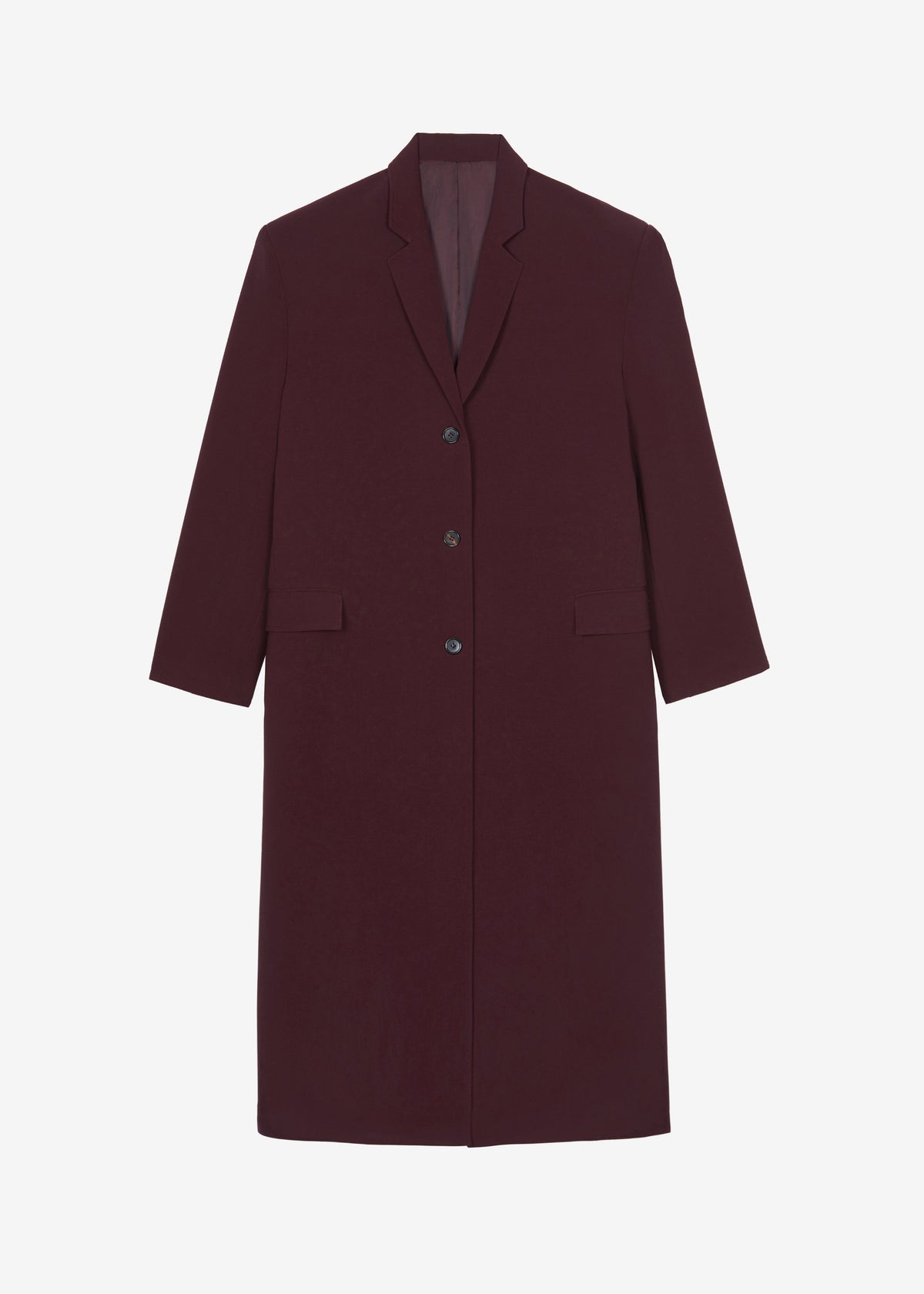 Hampton Long Coat - Burgundy - 16