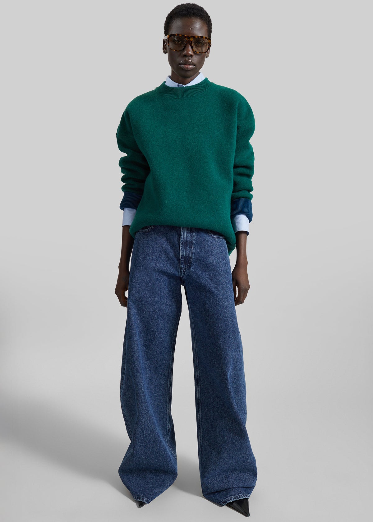 Shop the look image for Hana Wool Sweater - Forest Green