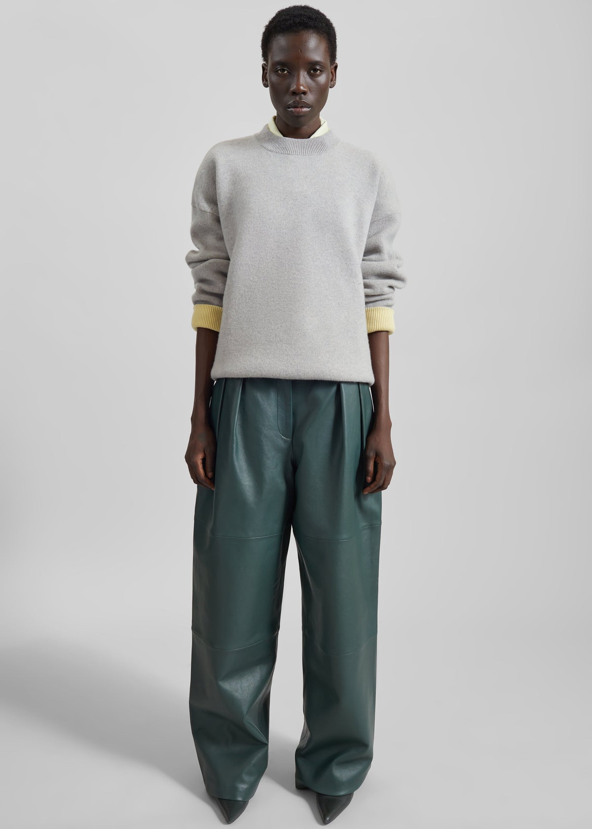 Hana Wool Sweater - Light Grey