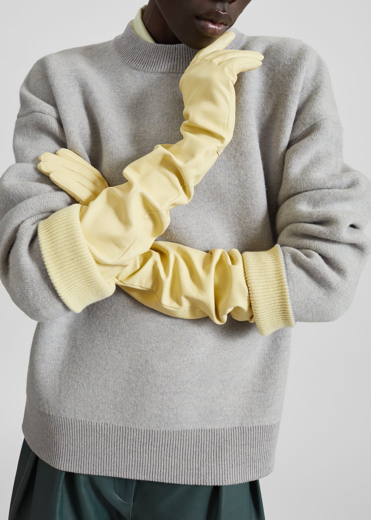 Hana Wool Sweater - Light Grey