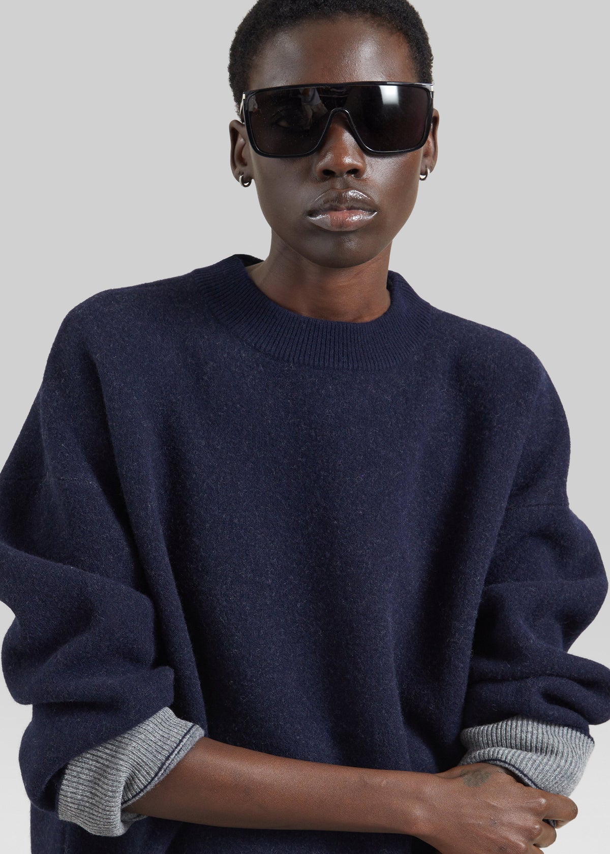 Hana Wool Sweater - Navy