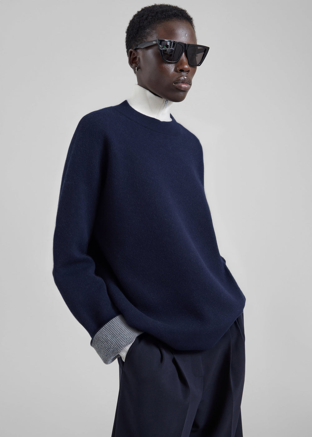 Hana Wool Sweater - Navy - 1