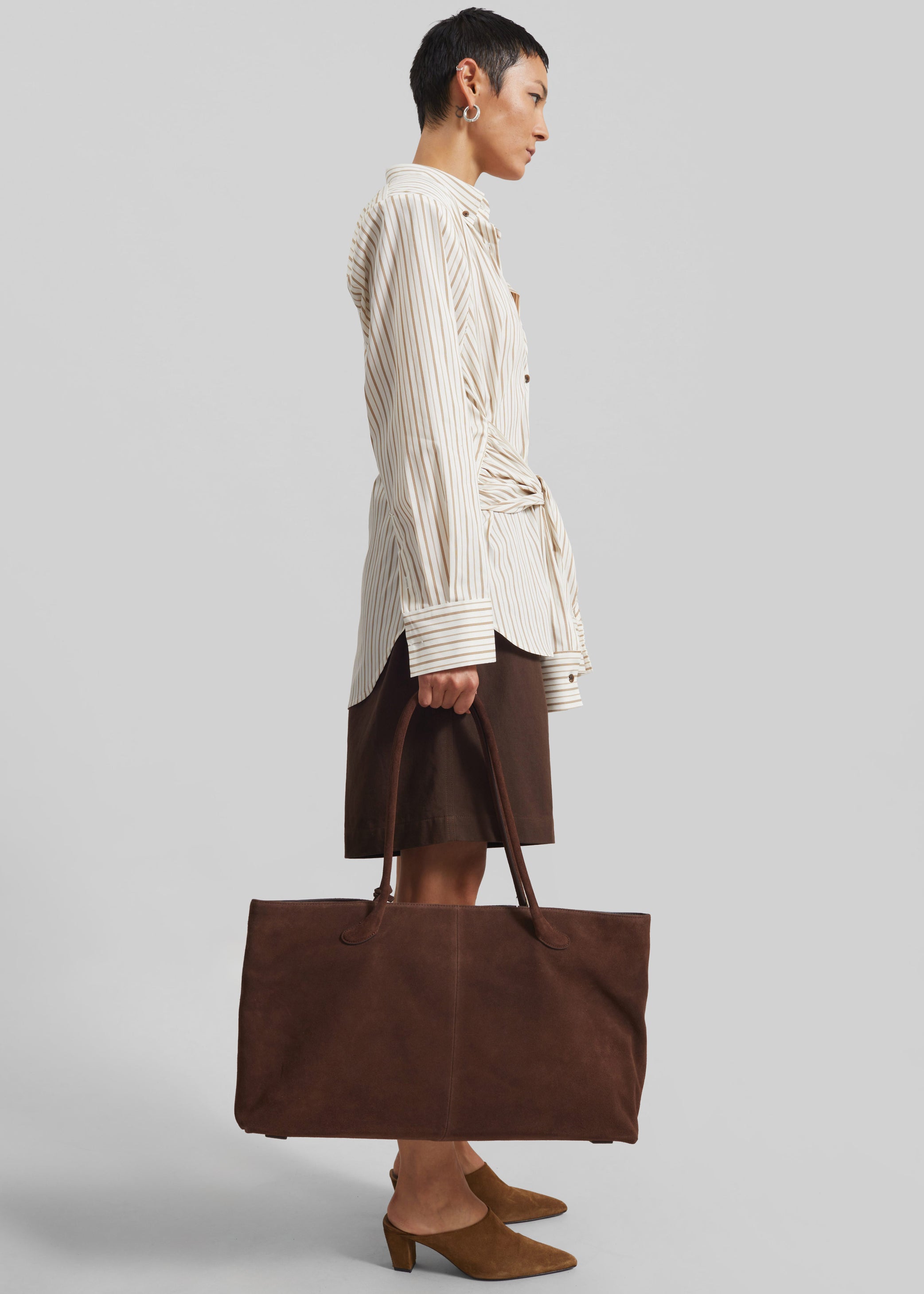 Shop the look image for Low Classic Haricot Bag - Suede Brown