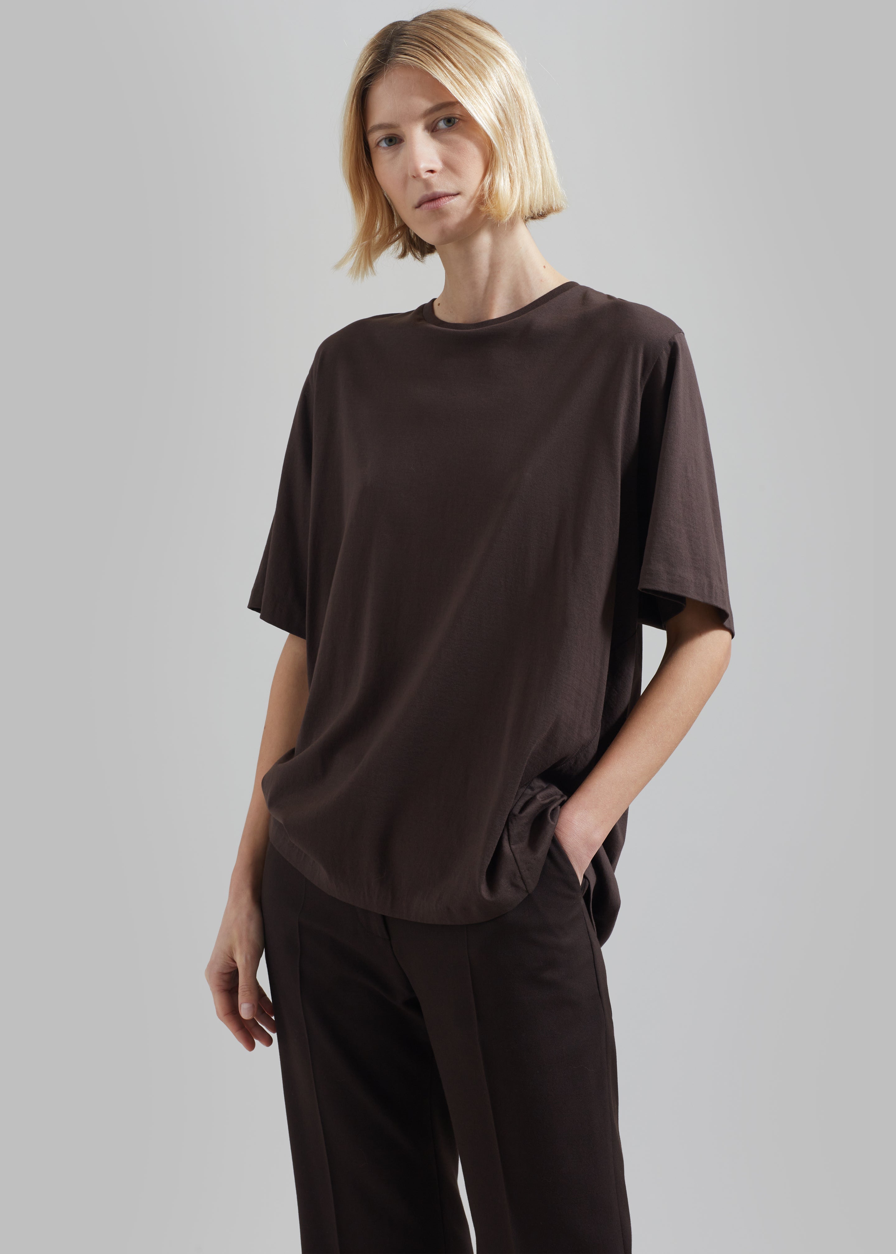 Harper Soft Organic T-Shirt - Brown - 1