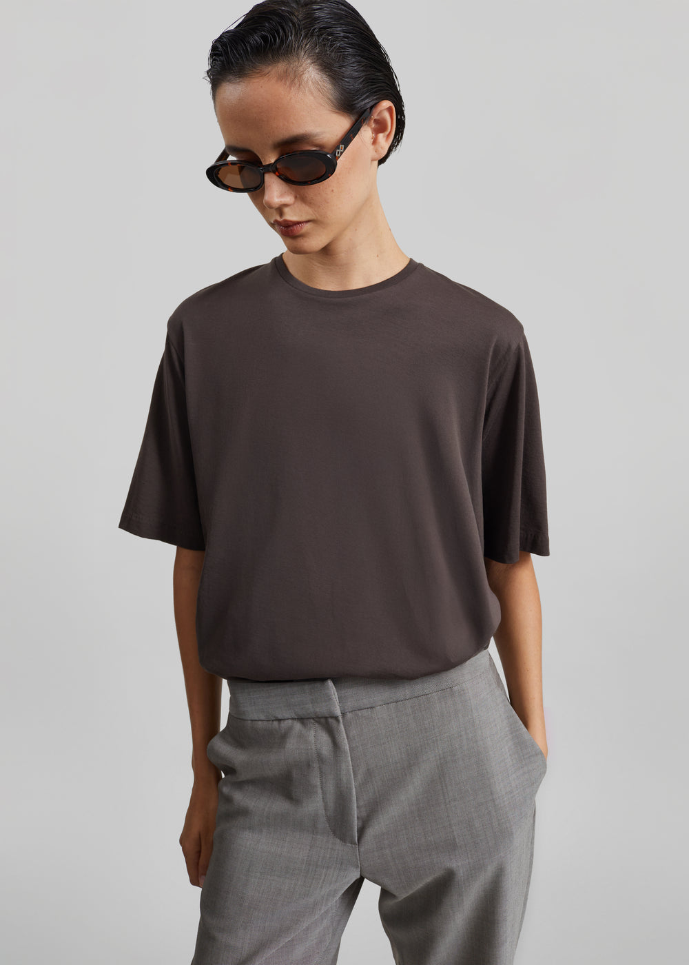 T-shirt Harper Soft Organic - Marron