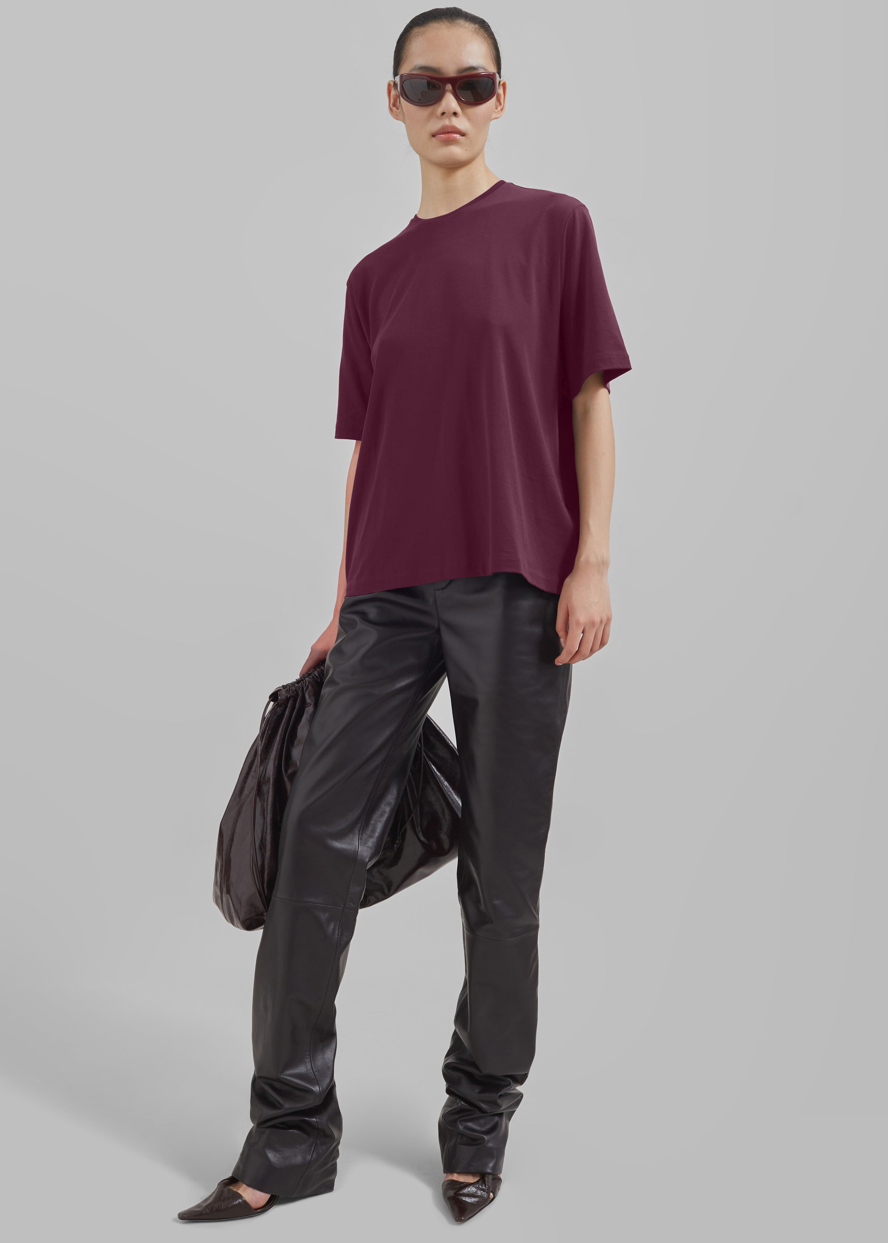 Harper Soft Organic T-Shirt - Burgundy - 2