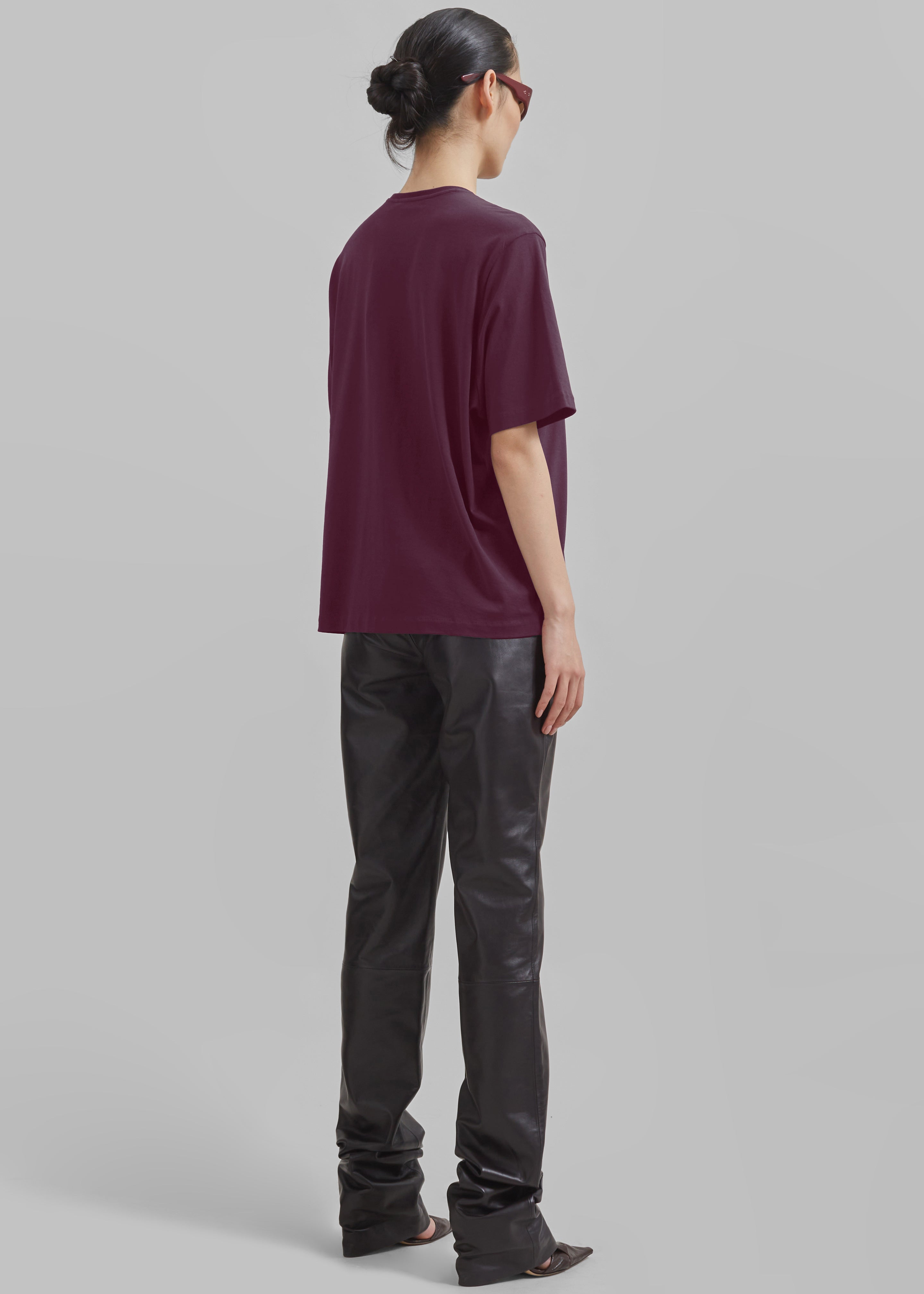 Harper Soft Organic T-Shirt - Burgundy - 6