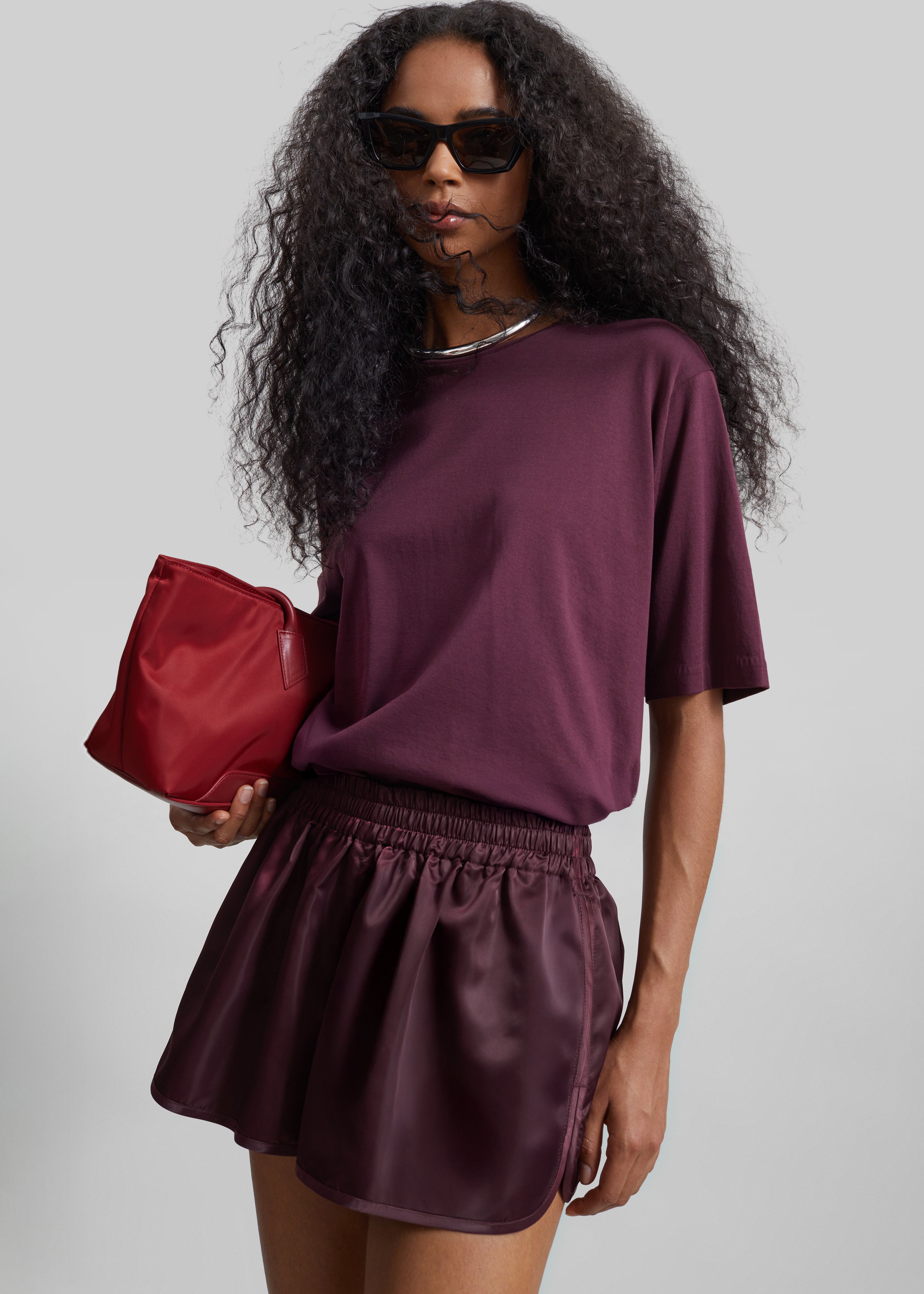 Harper Soft Organic T-Shirt - Burgundy - 5