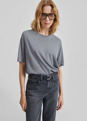 Harper Soft Organic T-Shirt - Dark Grey Melange
