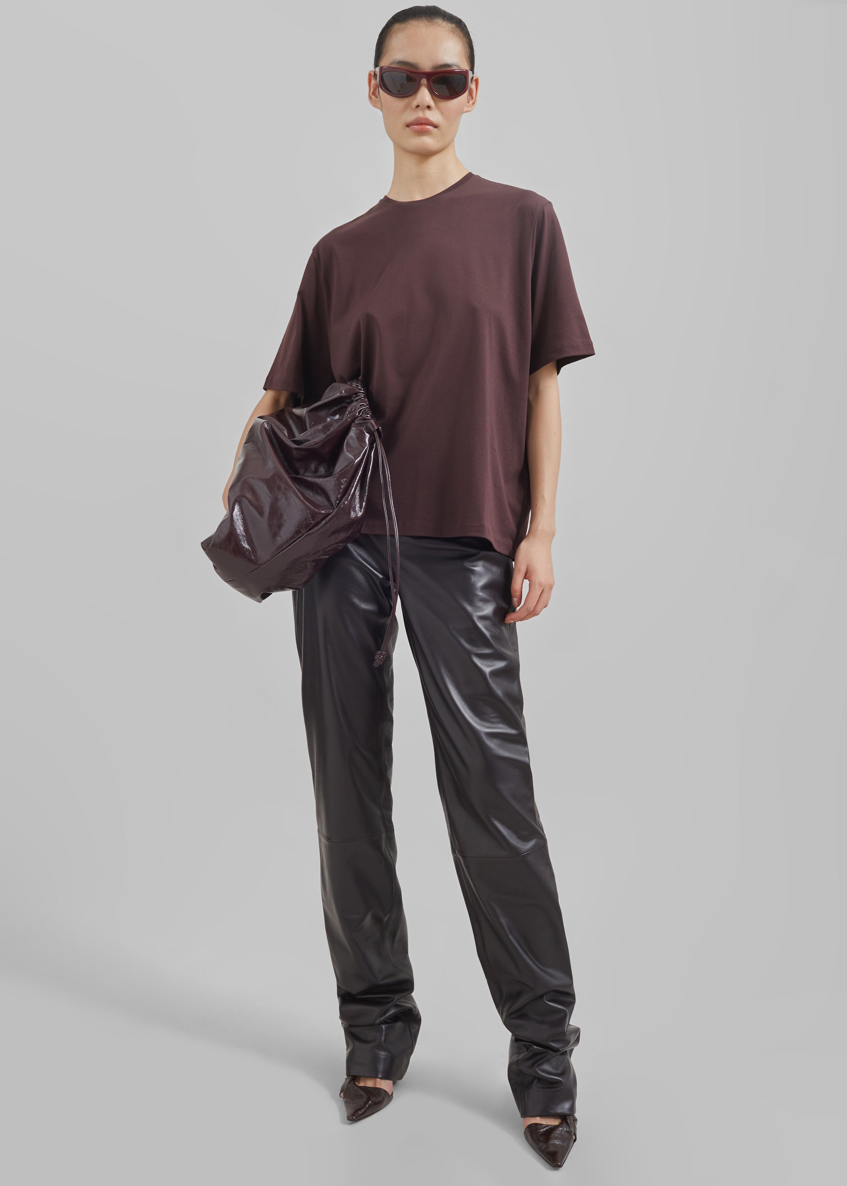 Harper Soft Organic T-Shirt - Dark Plum - 3