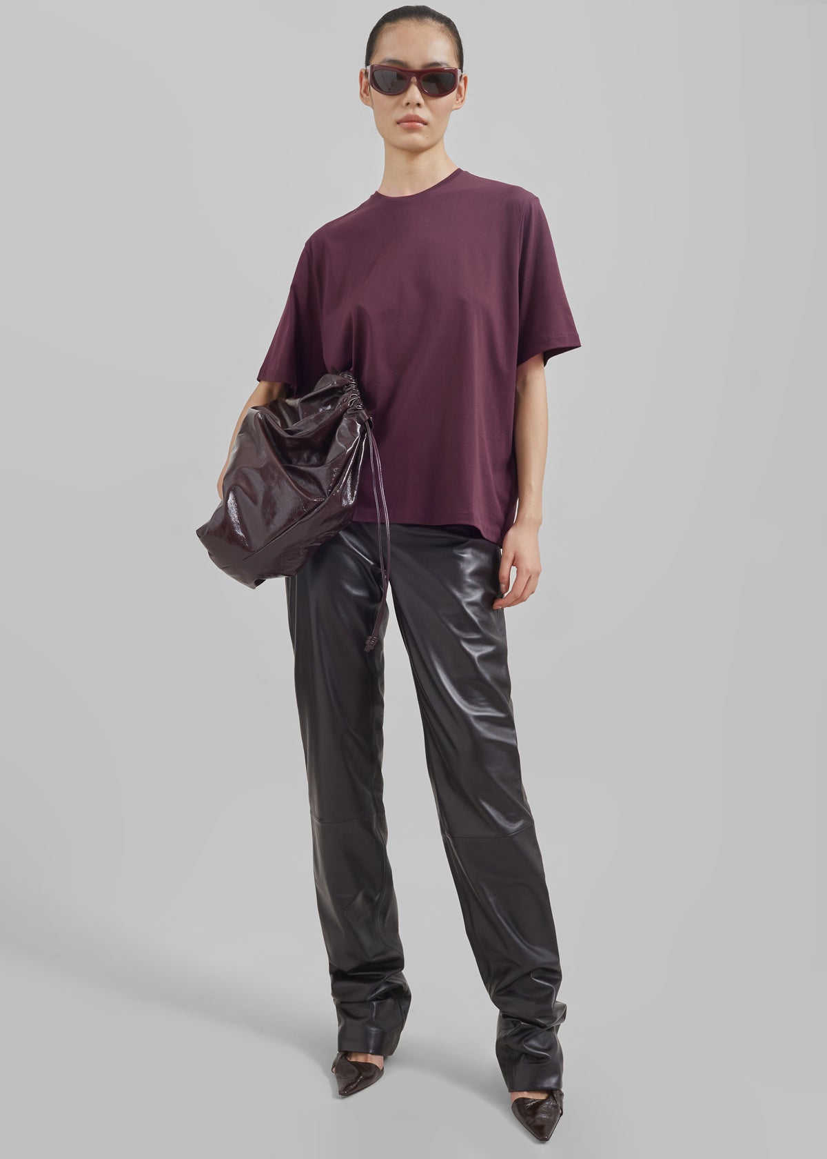 Harper Soft Organic T-Shirt - Dark Plum - 2