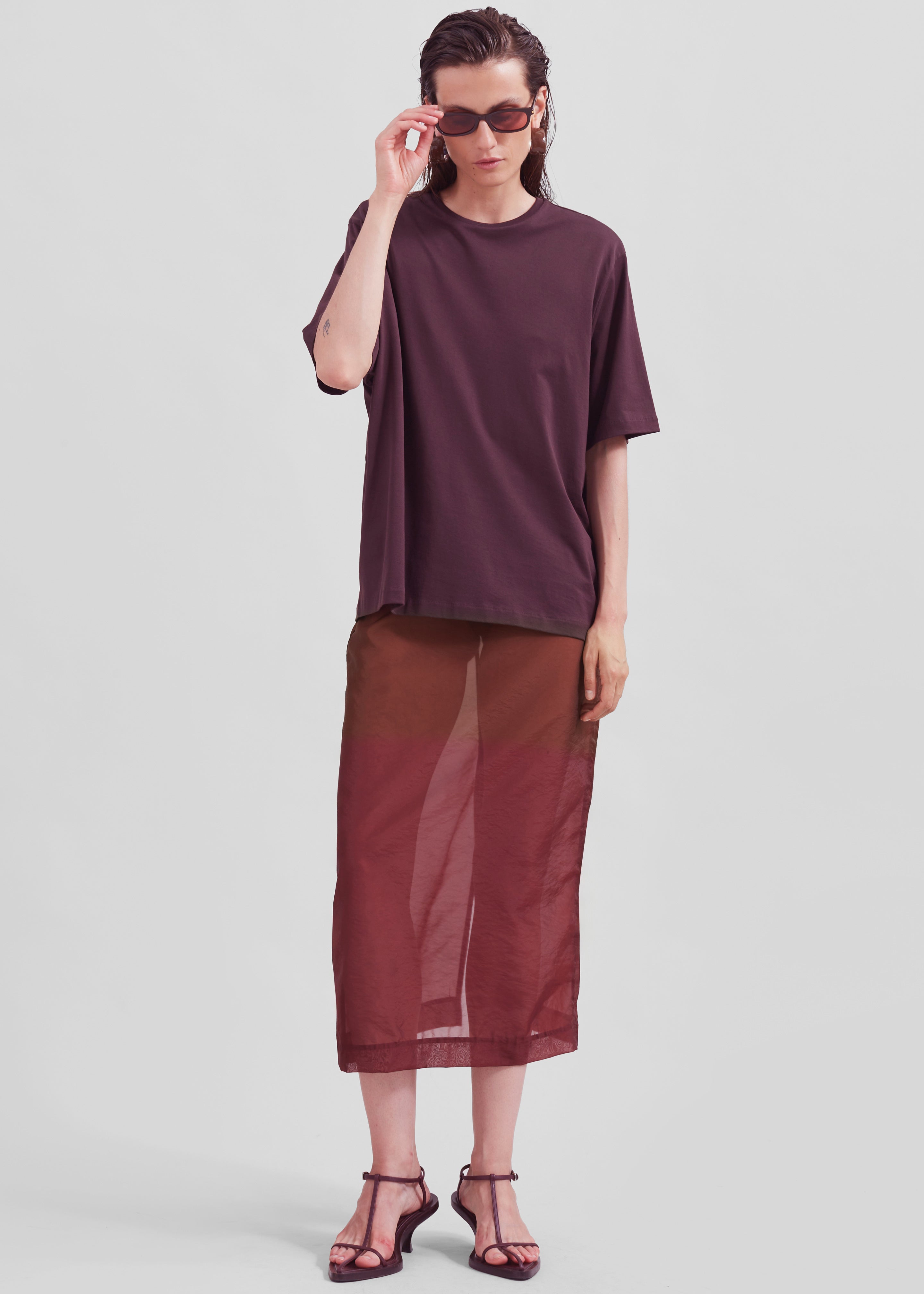 Harper Soft Organic T-Shirt - Dark Plum - 7
