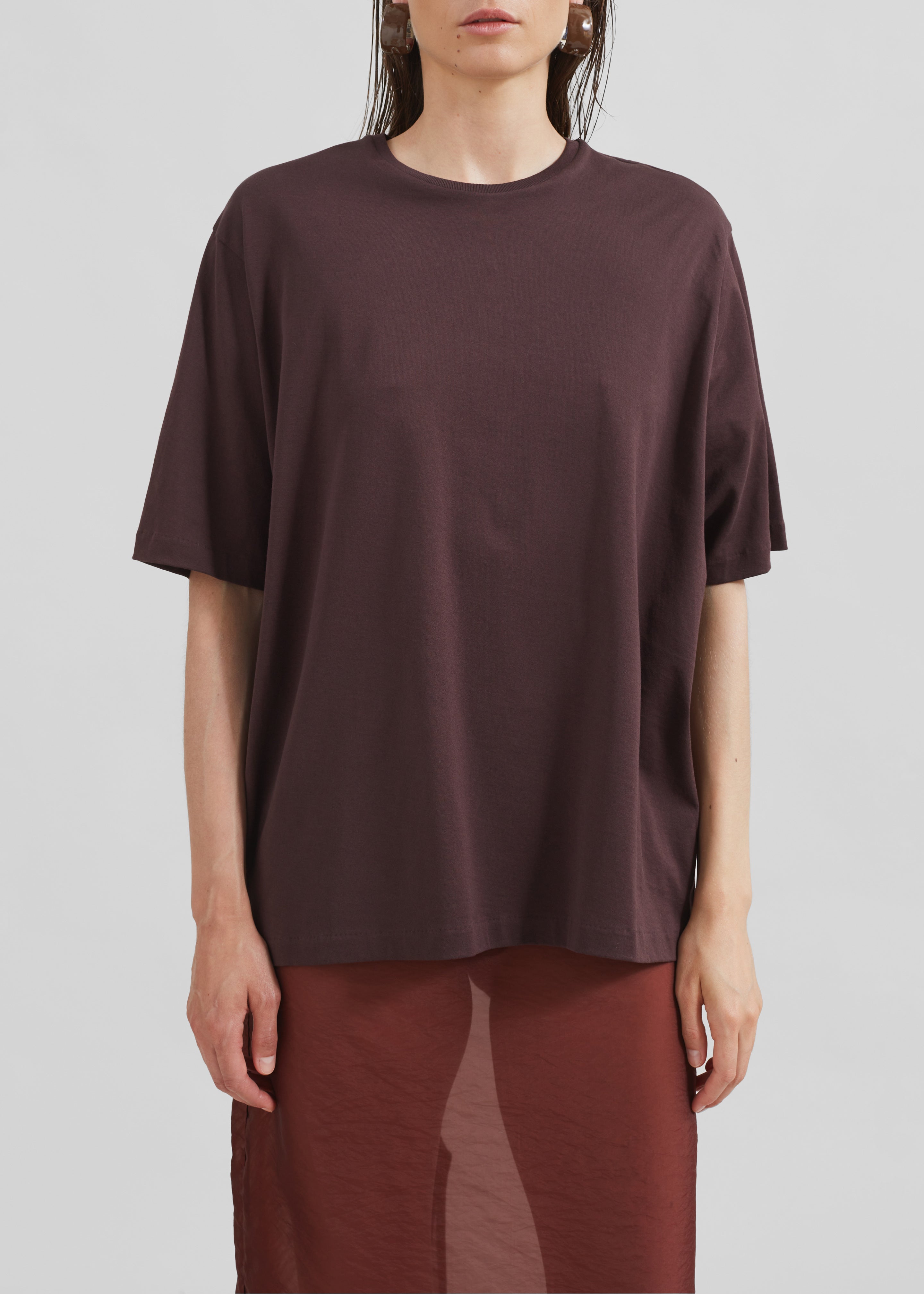 Harper Soft Organic T-Shirt - Dark Plum - 5