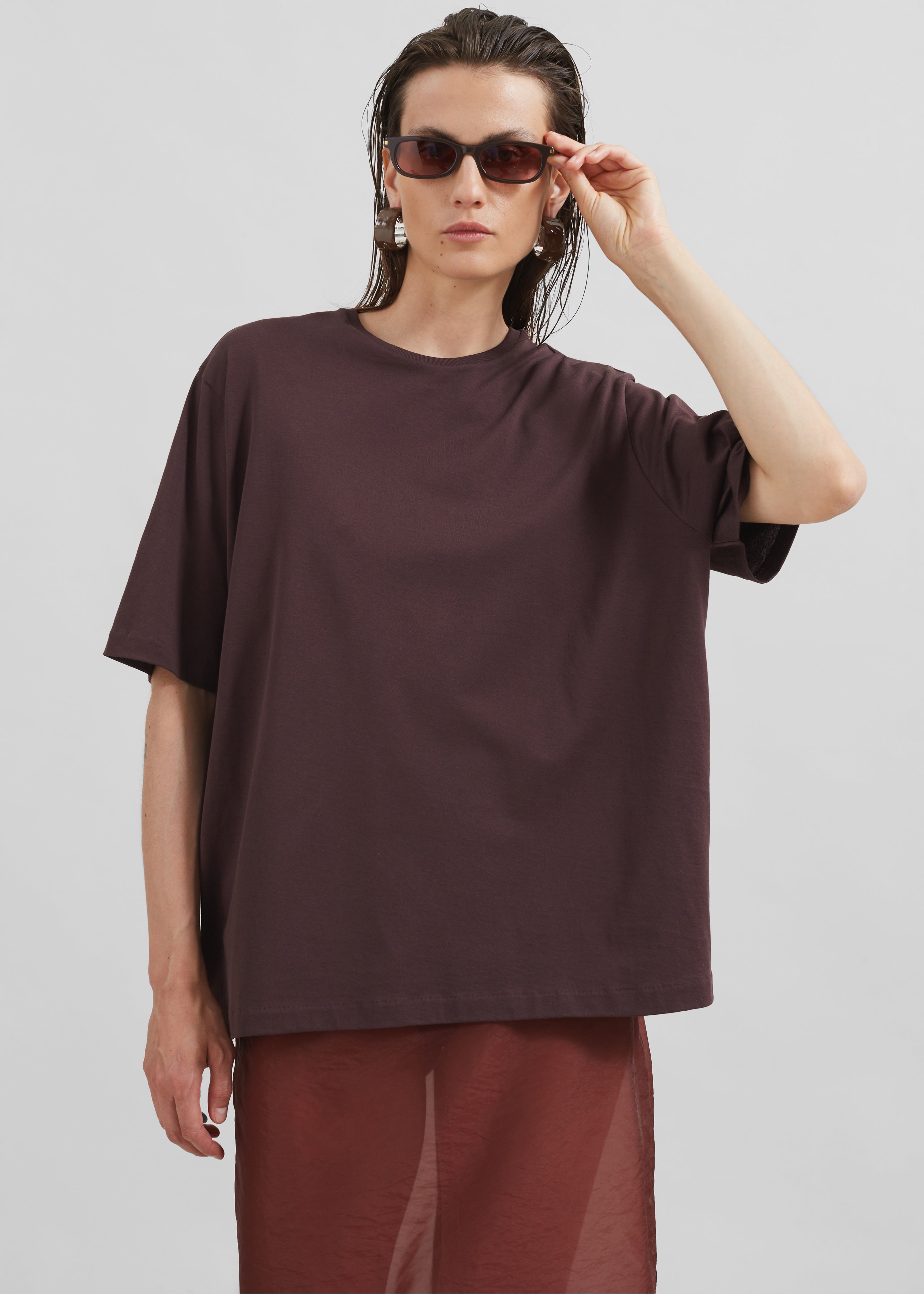 Harper Soft Organic T-Shirt - Dark Plum - 9