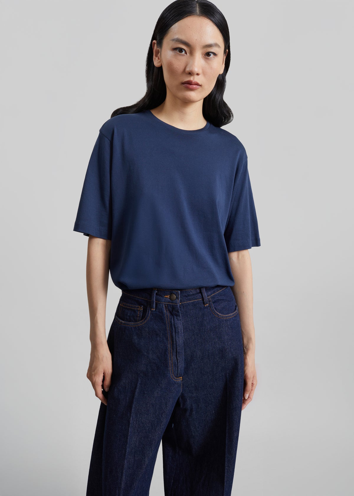 T-shirt Harper Soft Organic - Bleu marine - 5