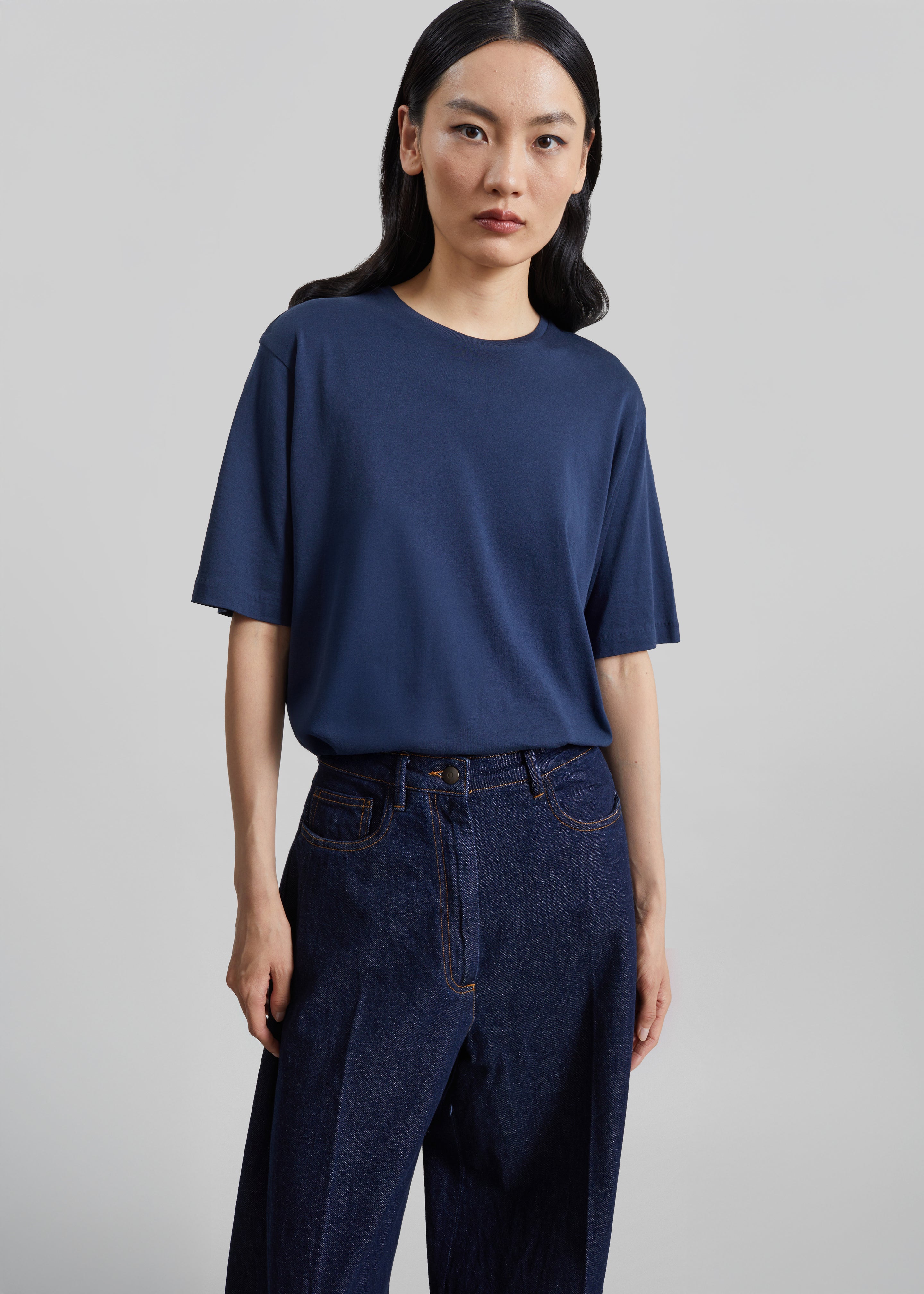 T-shirt Harper Soft Organic - Bleu marine - 5