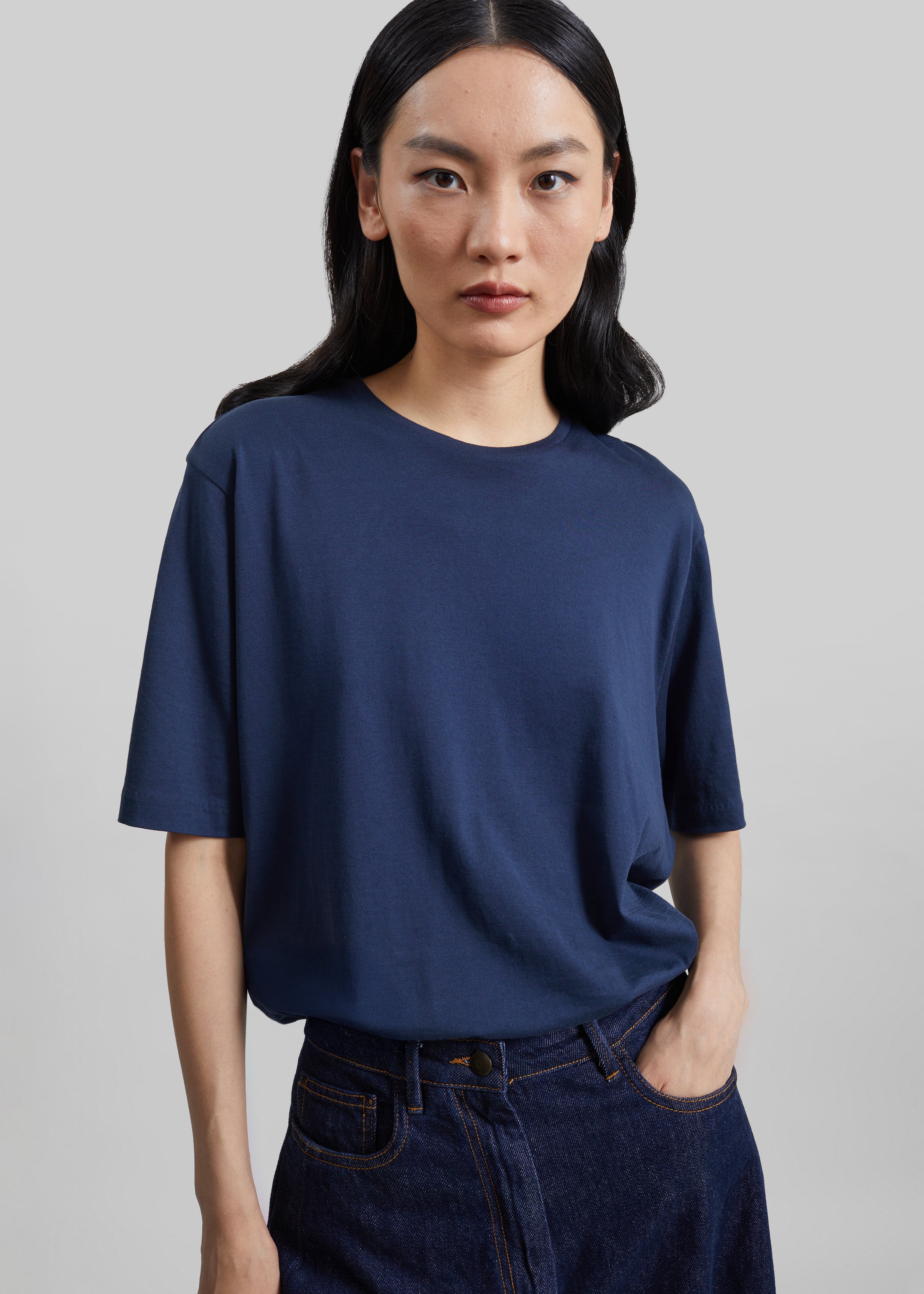 T-shirt Harper Soft Organic - Bleu marine - 6