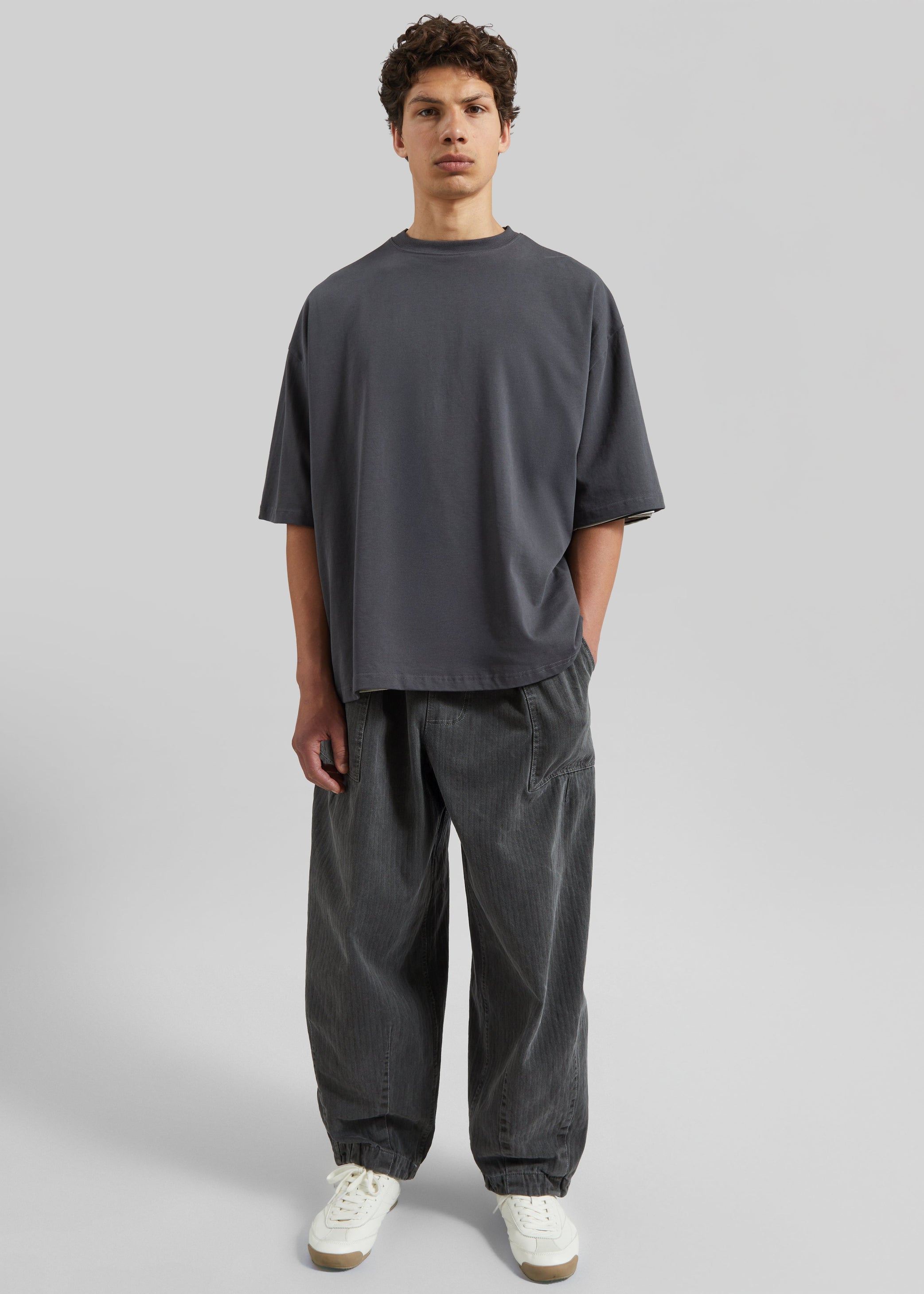 Shop the look image for Harris Oversized T-Shirt - Slate Grey