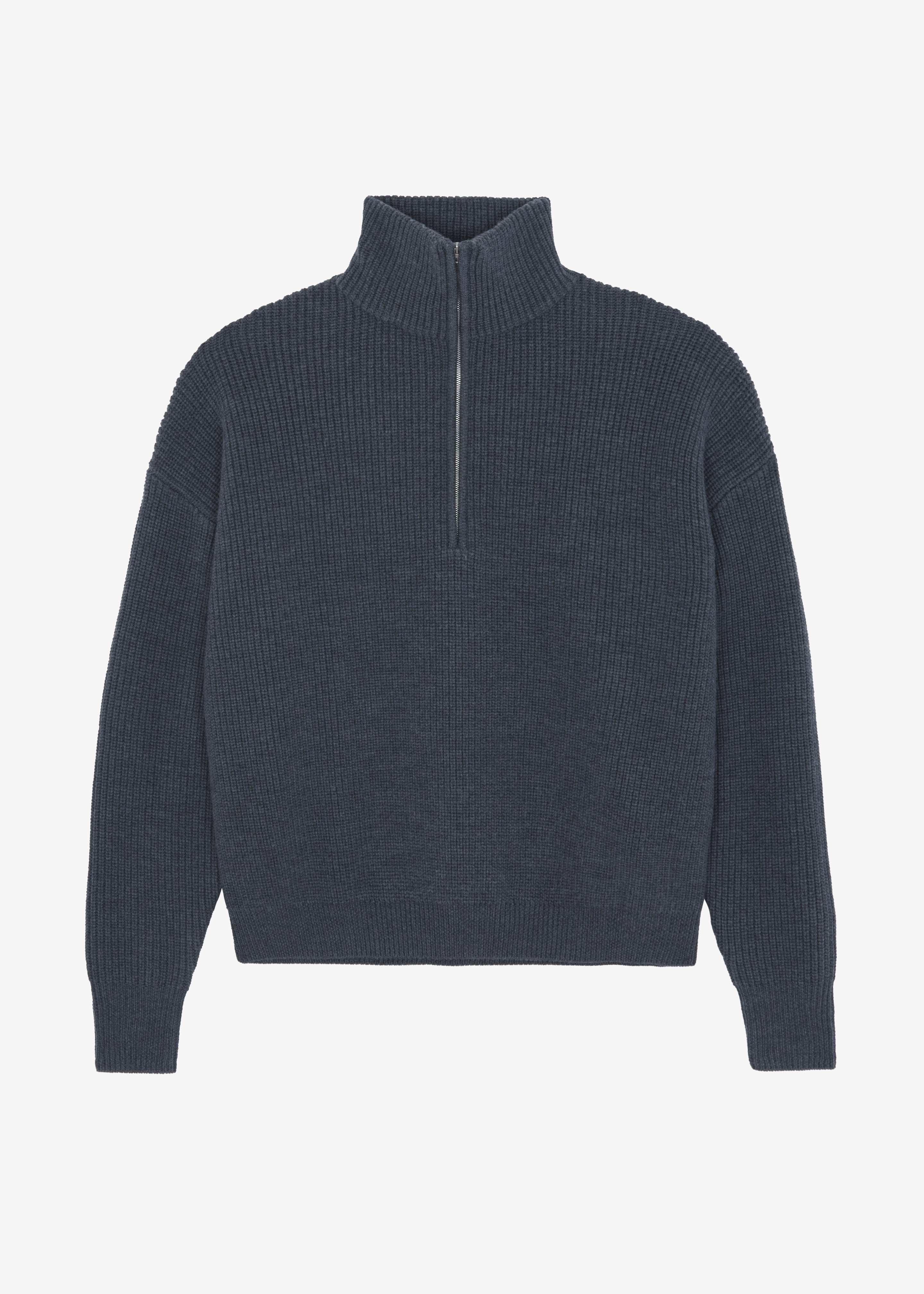 Harrison Quarter Zip Jumper - Grey Melange - 9