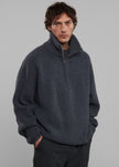 Harrison Quarter Zip Jumper - Grey Melange