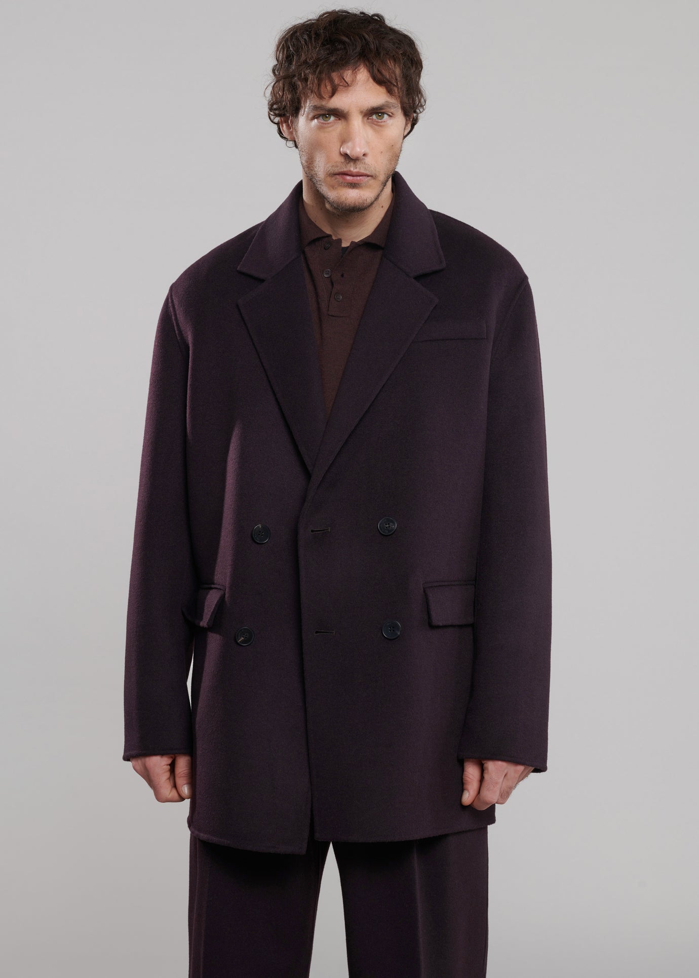 Harry Wool Blazer - Dark Plum - 1