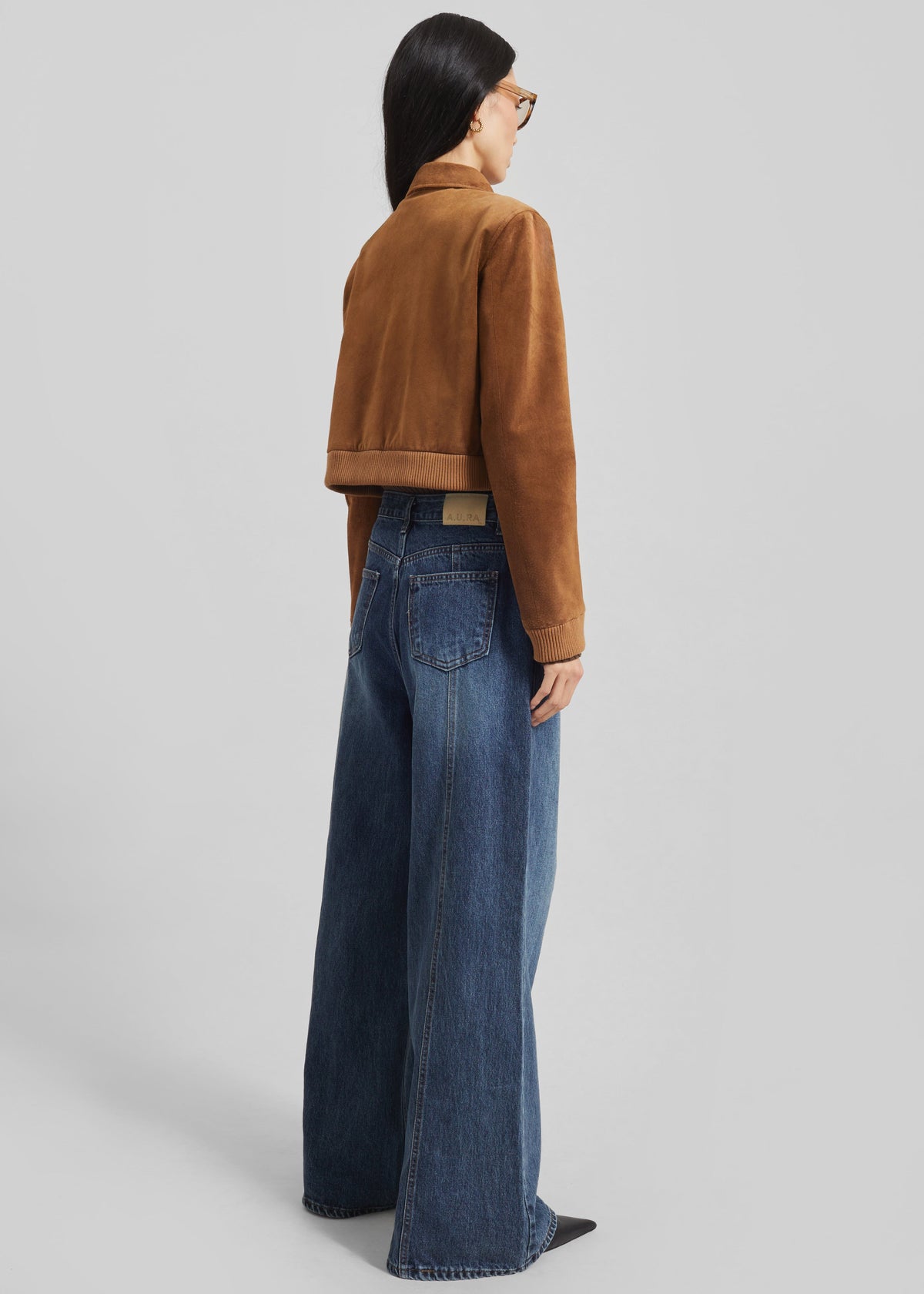 Hartford Suede Short Jacket - Dark Camel - 7