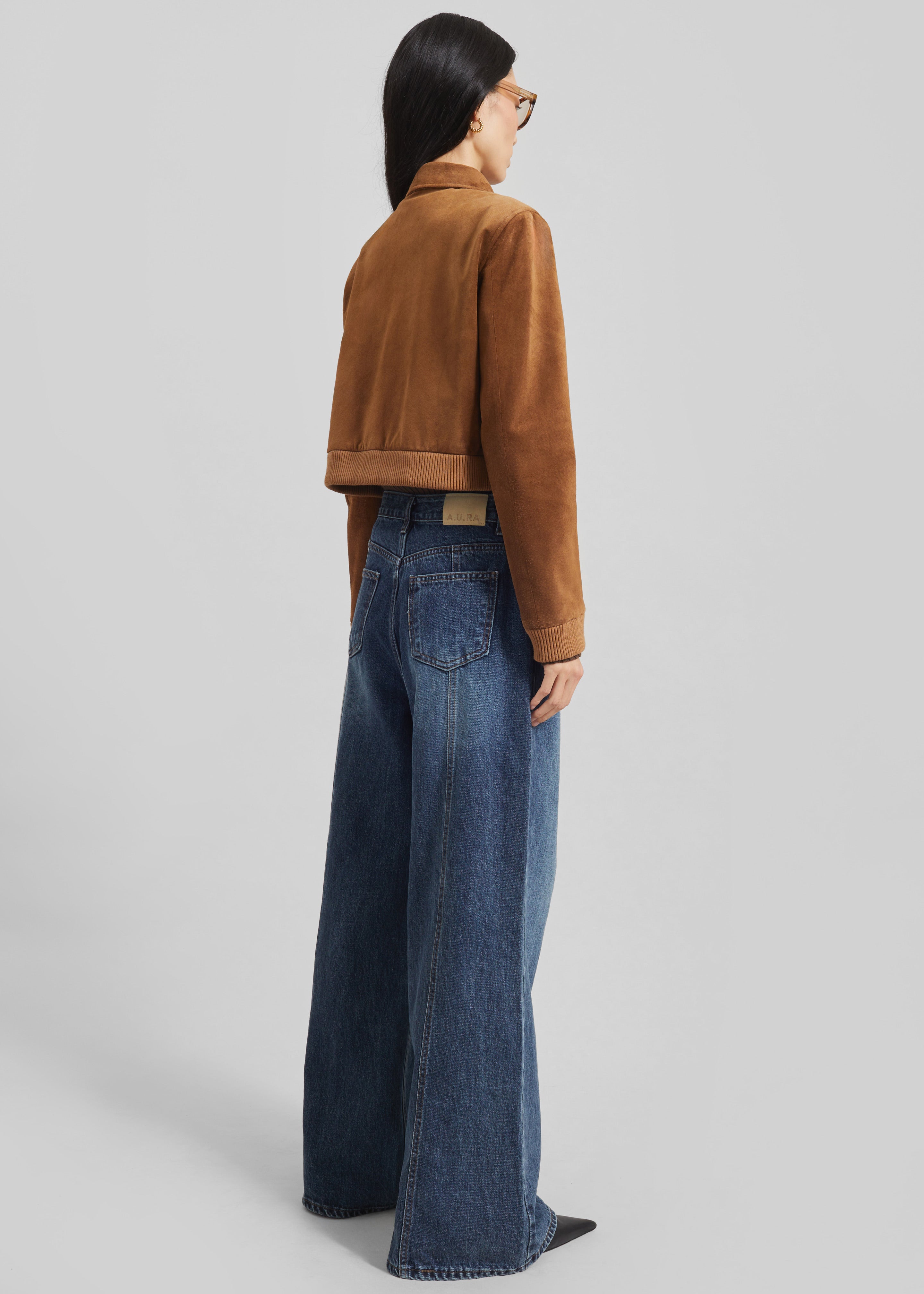 Hartford Suede Short Jacket - Dark Camel - 7