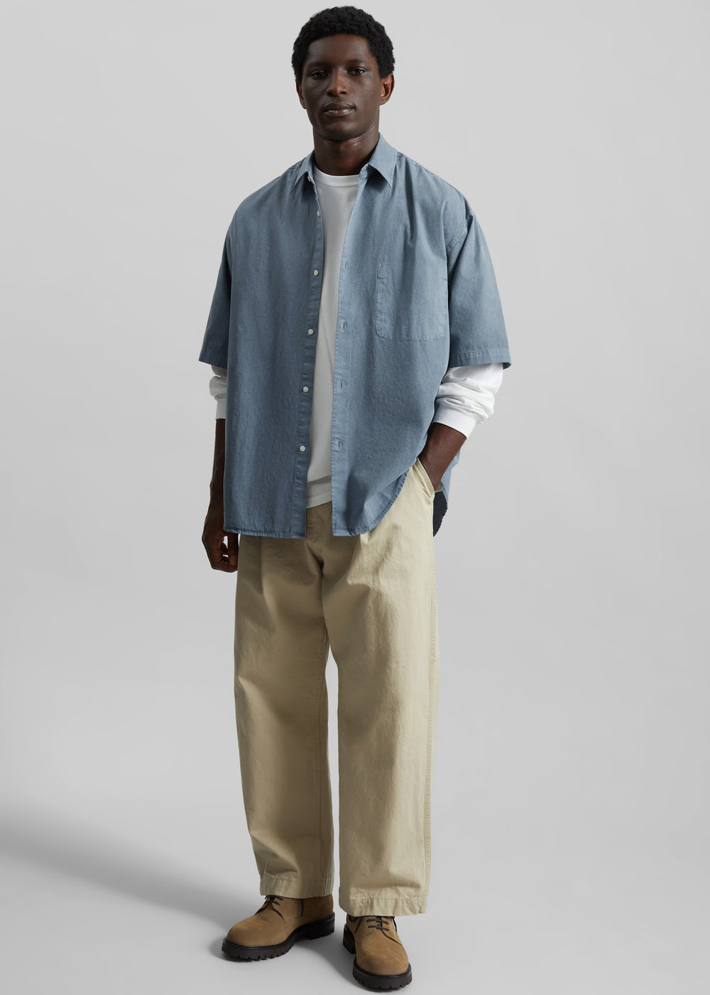 Havre Button Down Shirt - Blue - 1