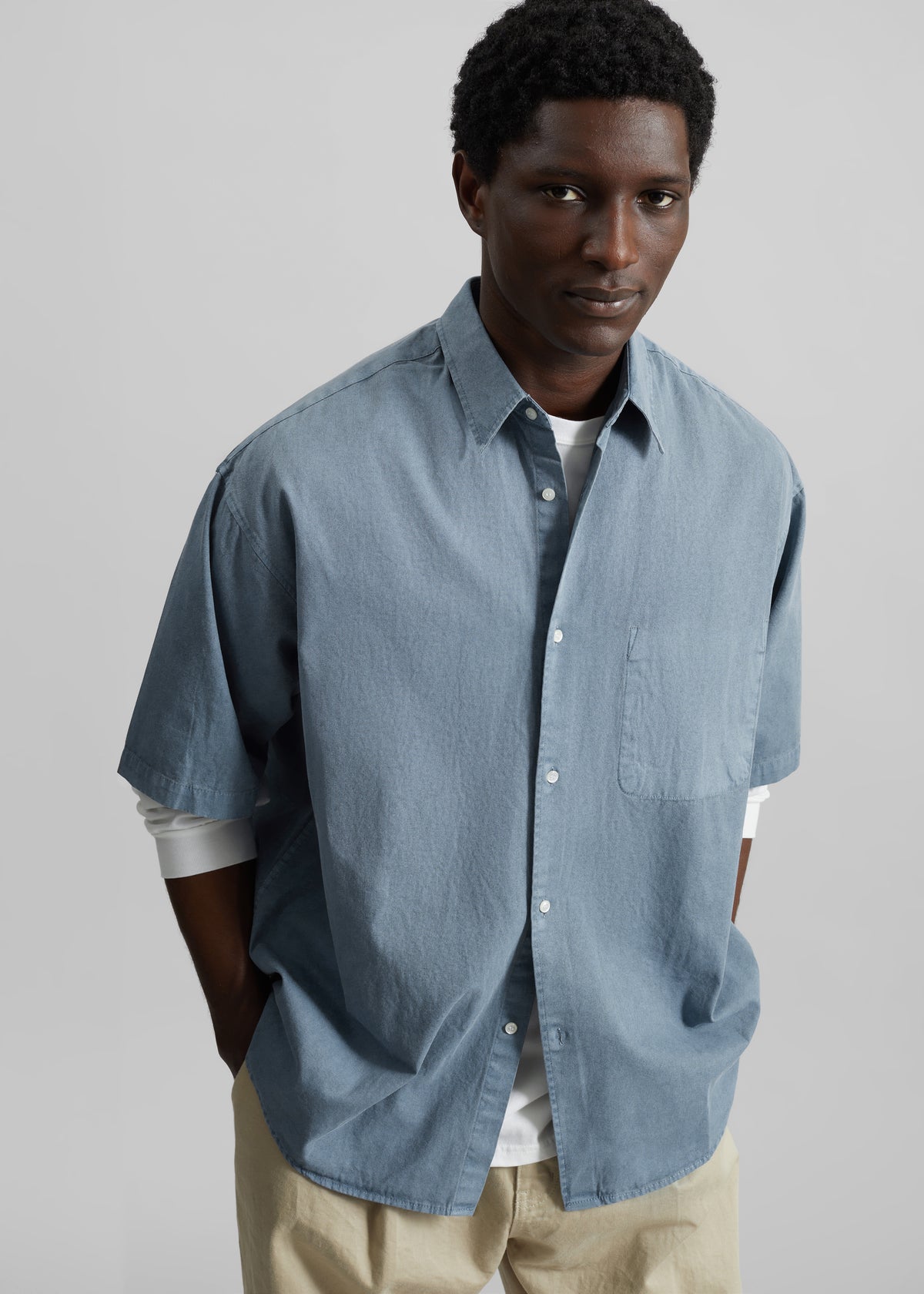 Havre Button Down Shirt - Blue - 1