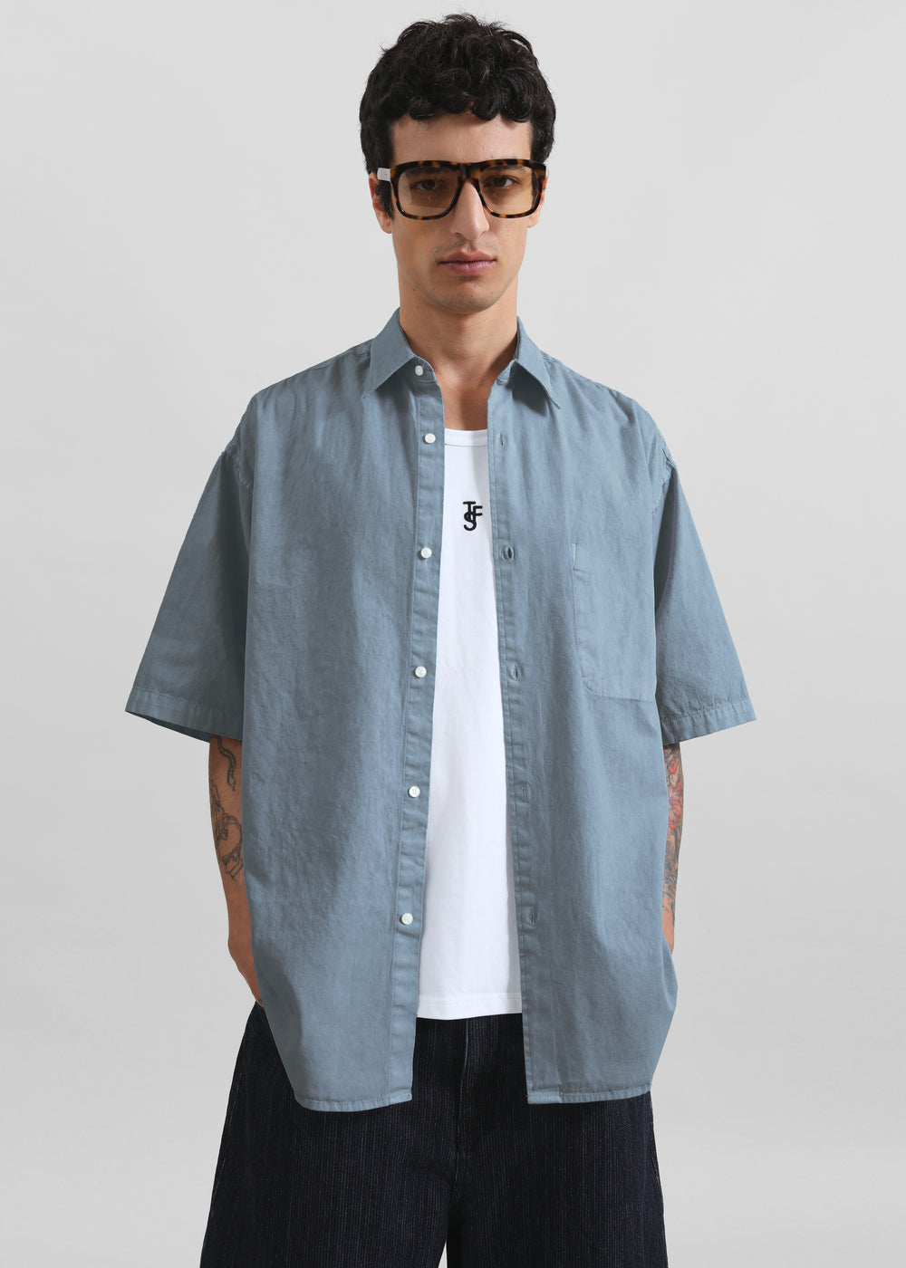 Havre Button Down Shirt - Blue - 1