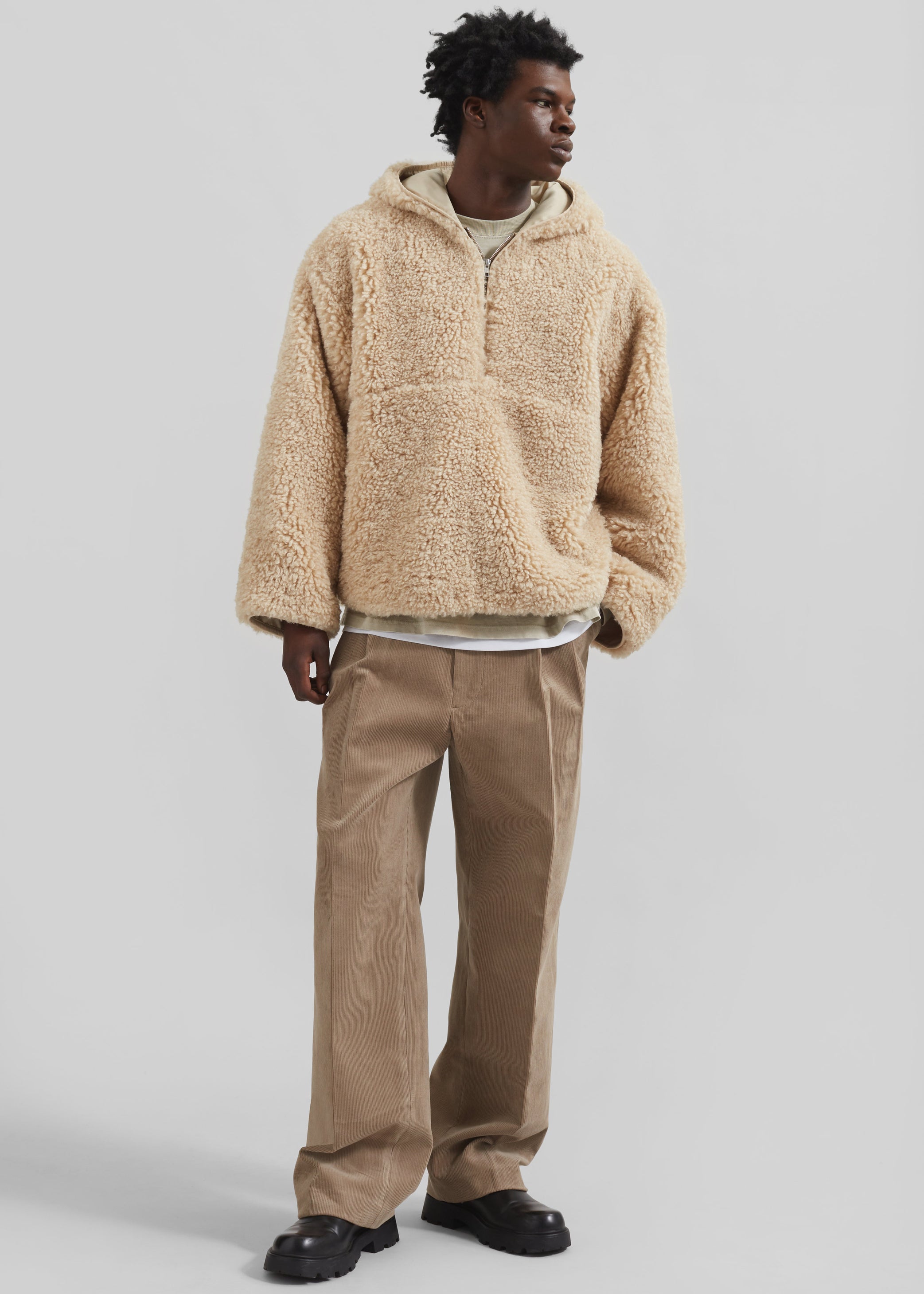 Shop the look image for Beo Corduroy Suit Pants - Latte