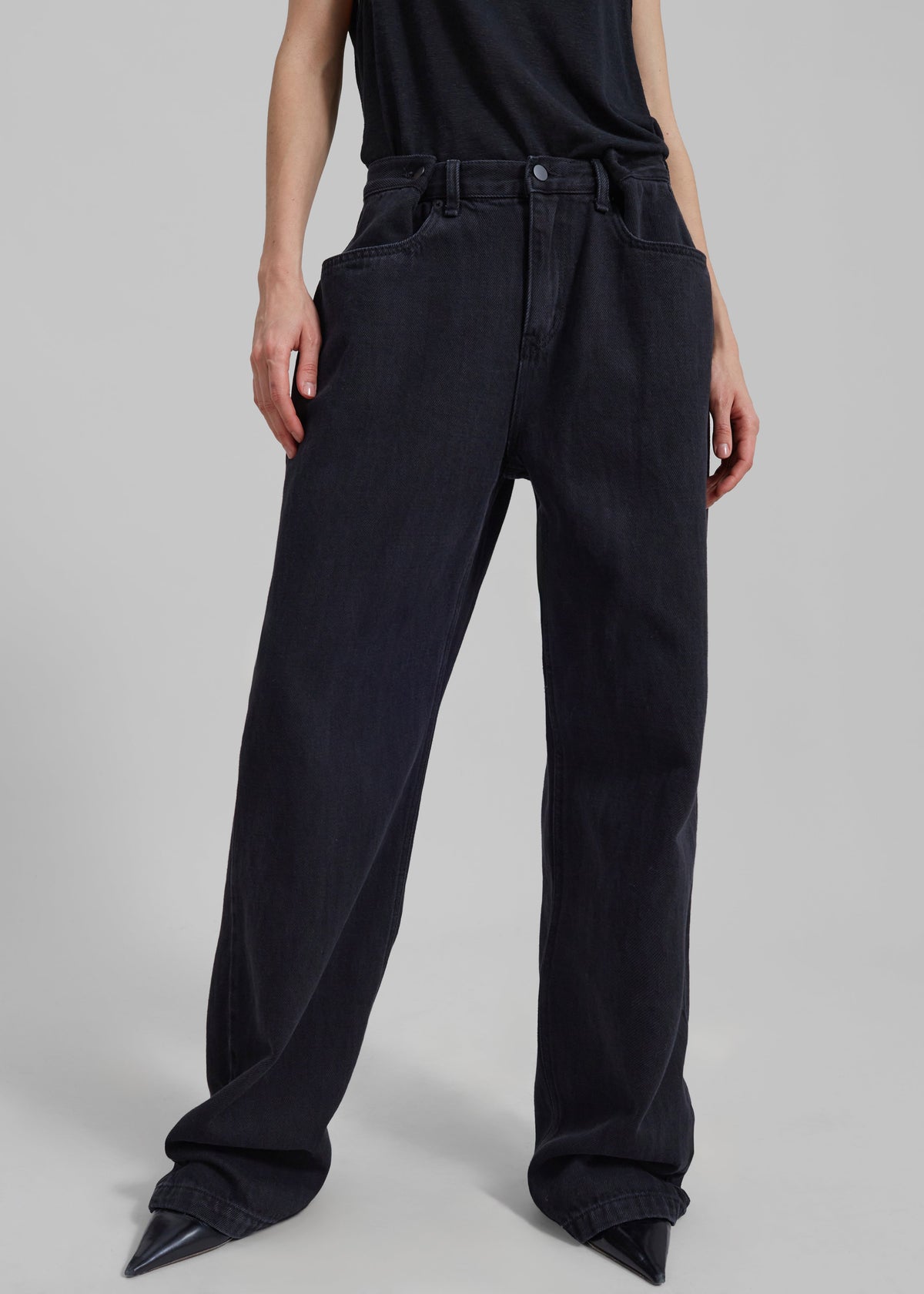 Hayla Denim Pants - Black Wash - 7