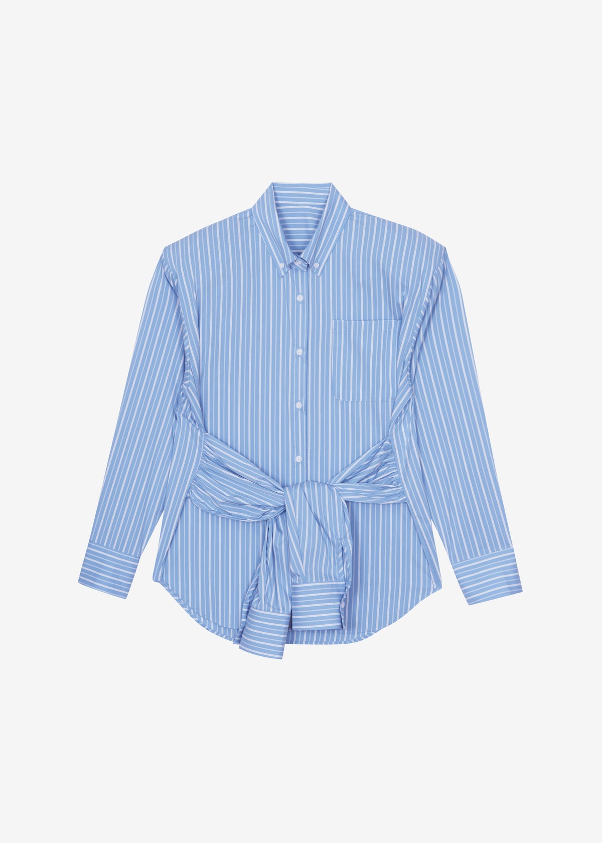Heaton Double-Sleeve Padded Shirt - Blue/White Stripe - 9