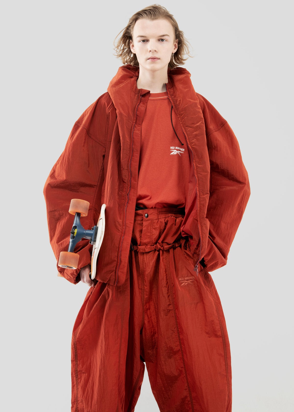 Hed Mayner x Reebok Hooded Padded Parka Rust - Main Image