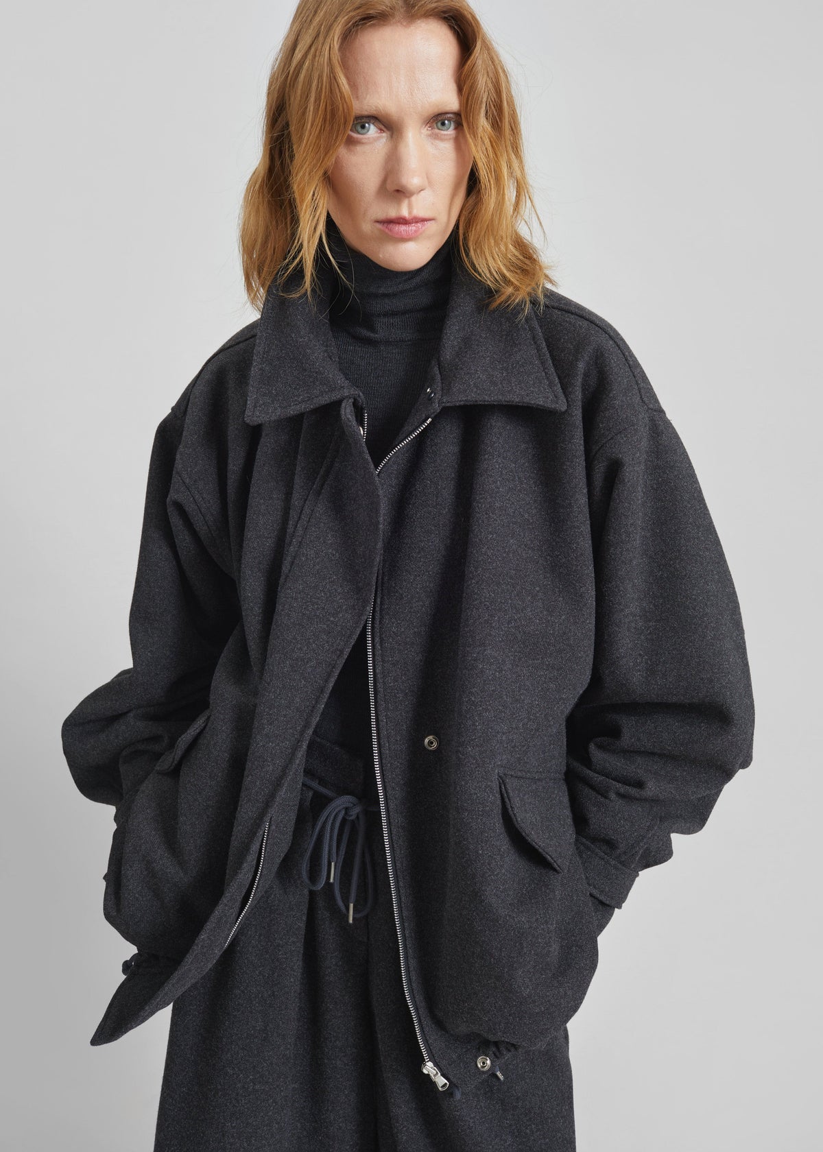 Hemavan Faux Fur Lined Jacket - Dark Grey - 2