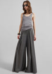 Hemer Pleated Wide Leg Trousers - Grey