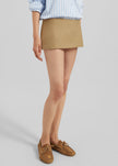 Hera Cotton Mini Skirt - Camel