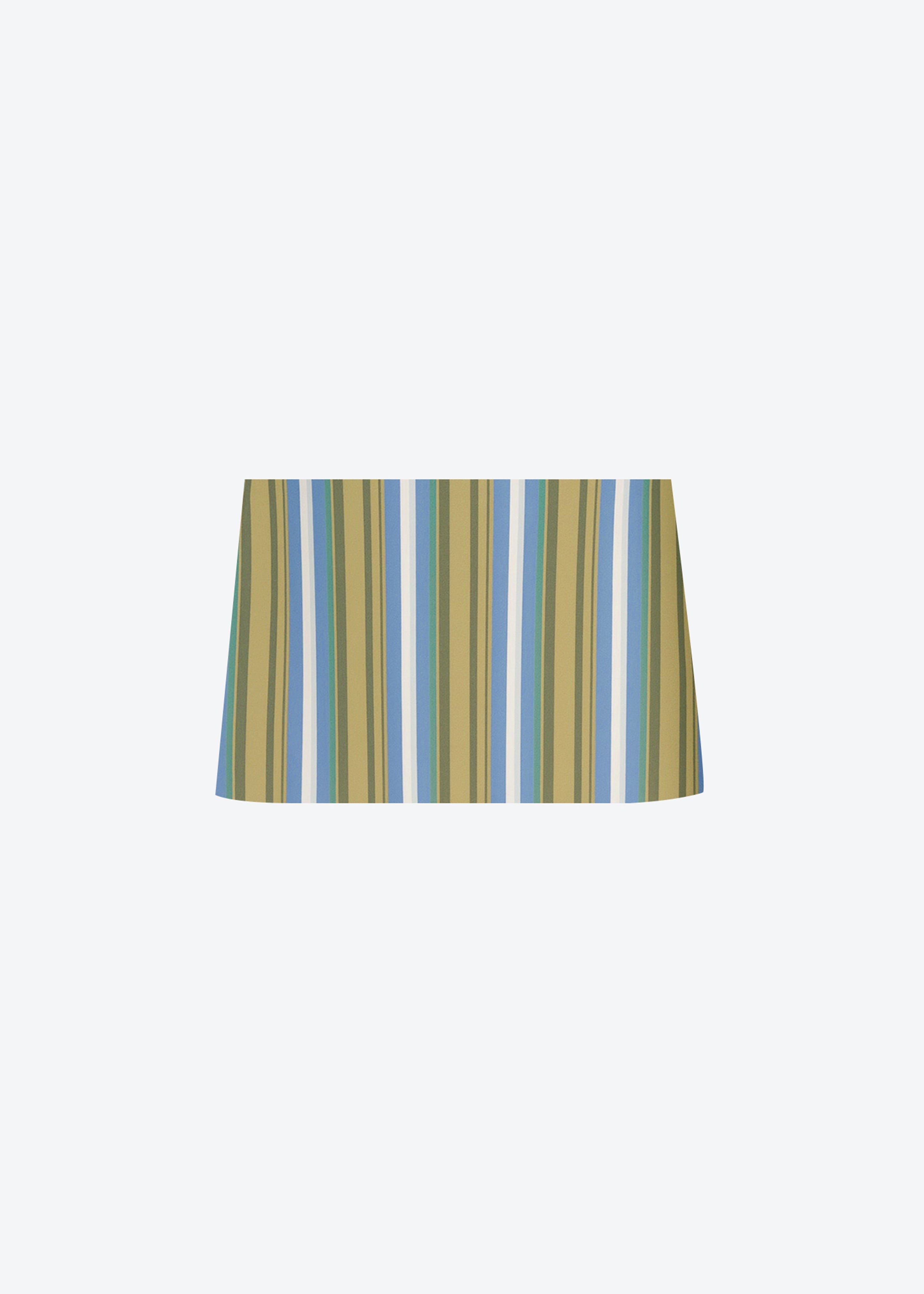 Hera Mini Skirt - Green Multi Stripe - 9
