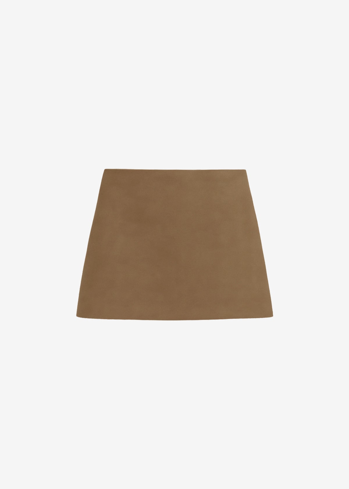 Hera Satin Mini Skirt - Brown - 10