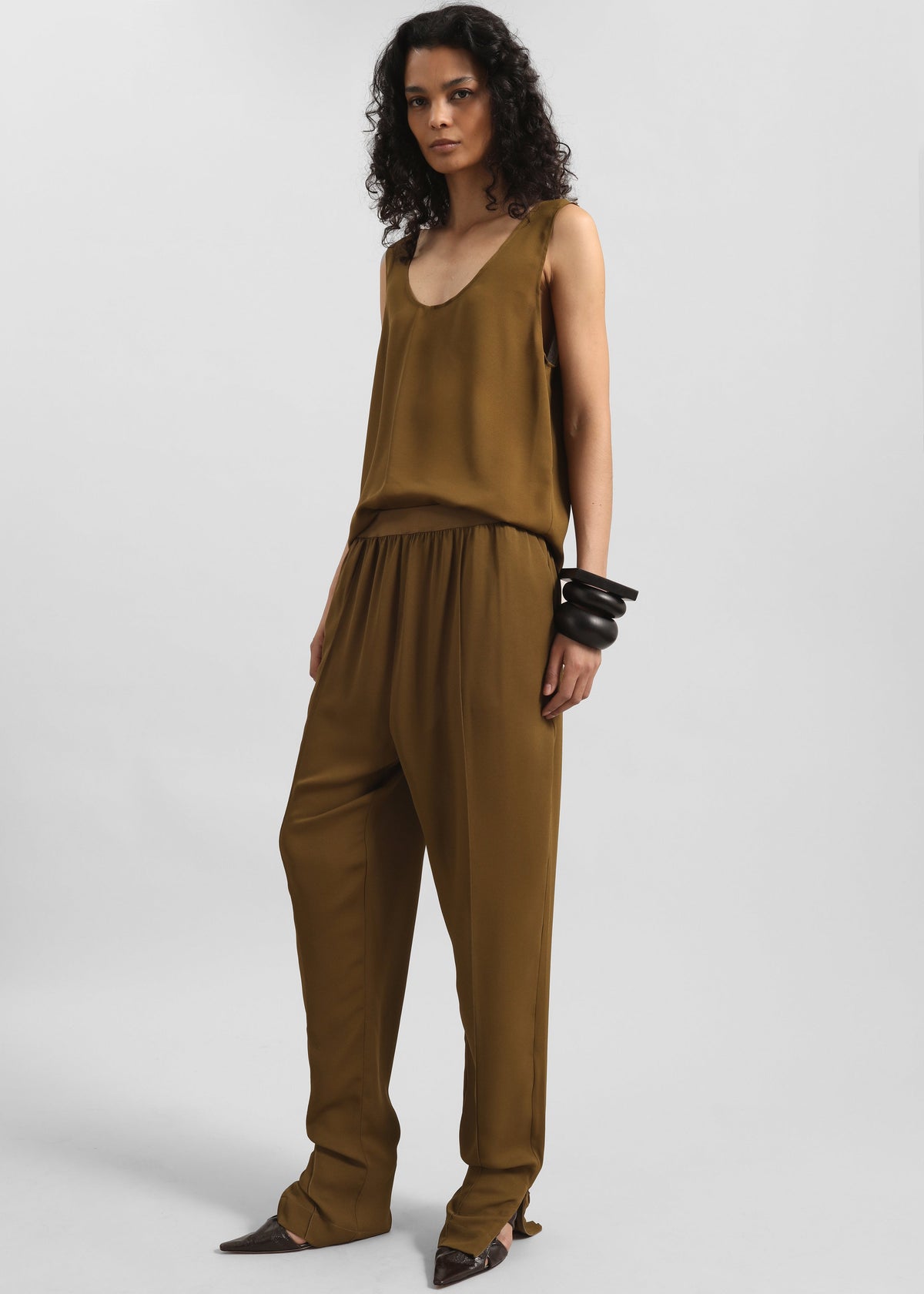 Hilo Fluid Slim Pants - Khaki Bronze - 1