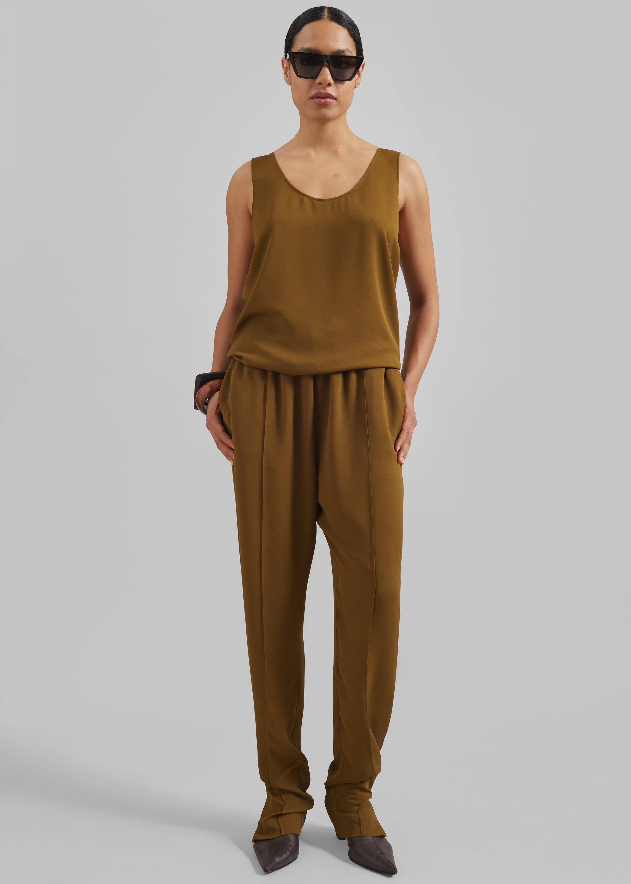 Shop the look image for Hilo Fluid Slim Pants - Khaki Bronze